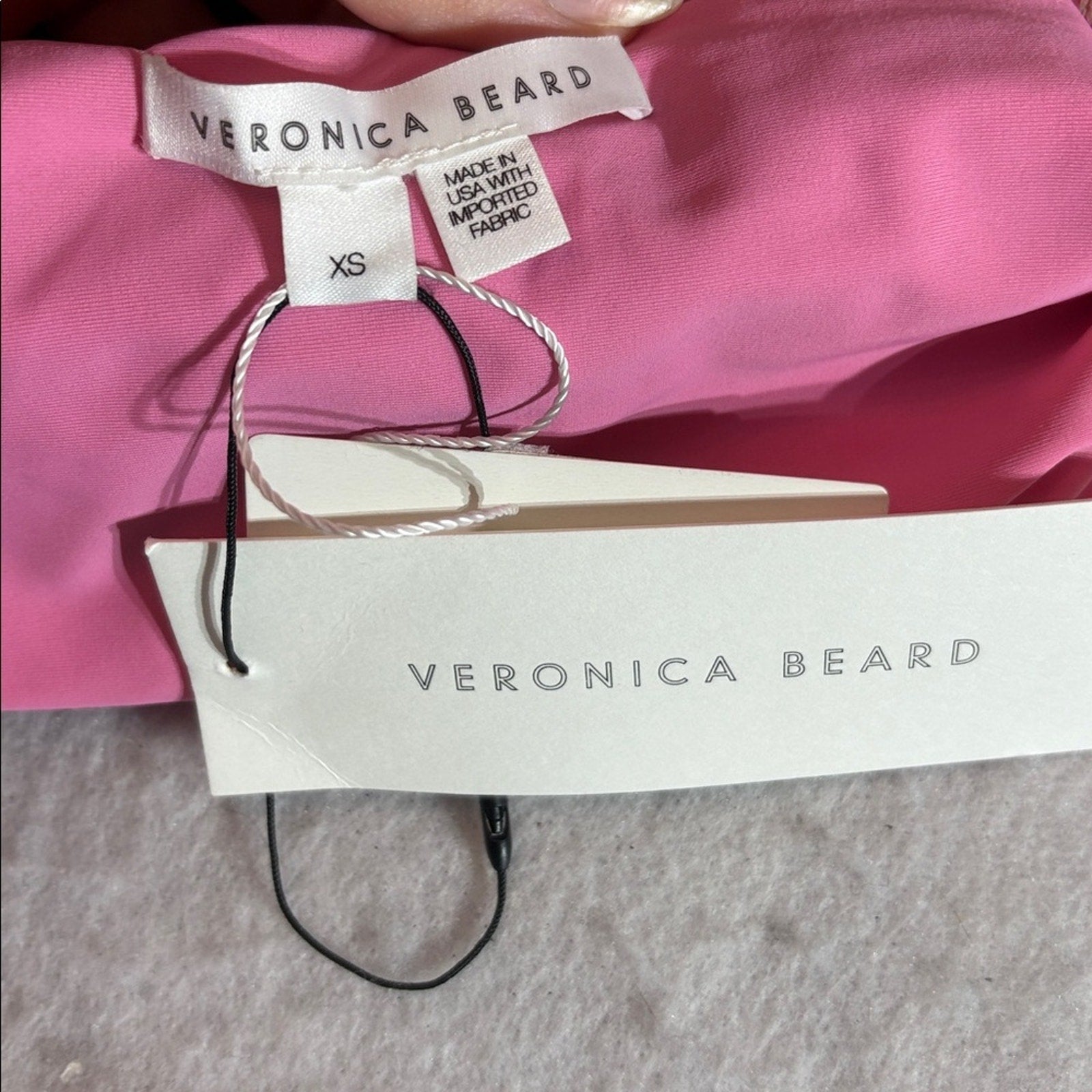 NWT Veronica Beard Azoia Tie Front Bikini Bottom Women's Deep Brick Elastic XS