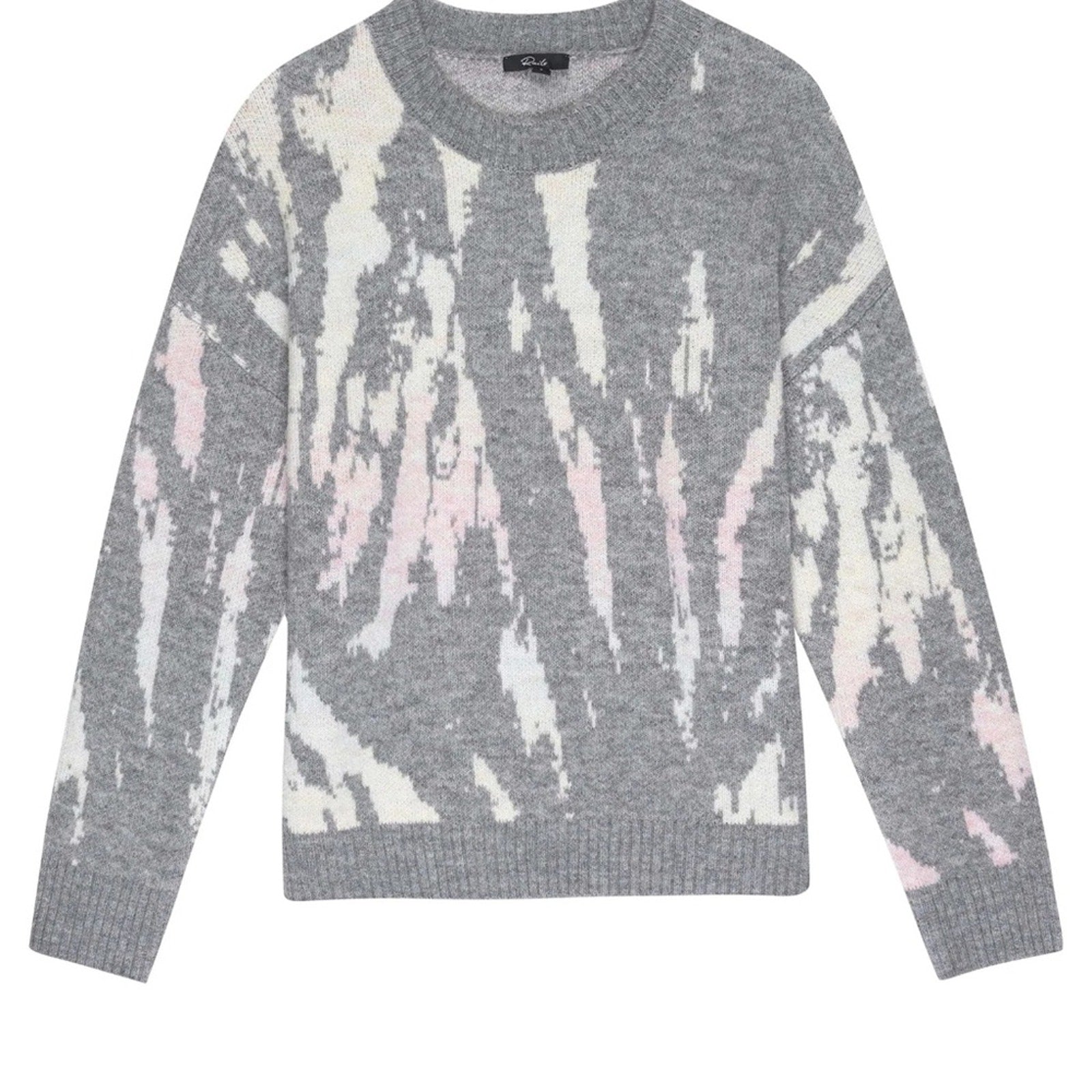 NWT Rails Women's Gray Virgo Tie Dye Wool-Blend Pullover Sweater - size Large