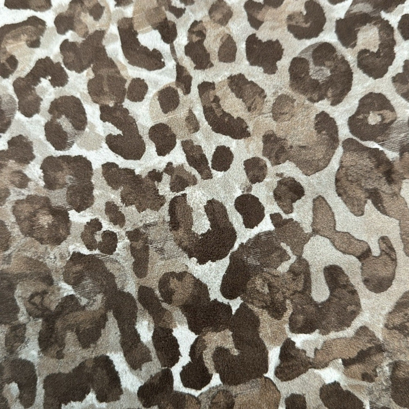 J McLaughlin Faux Suede Sleeveless Animal Print Dress Tan Brown Size XS