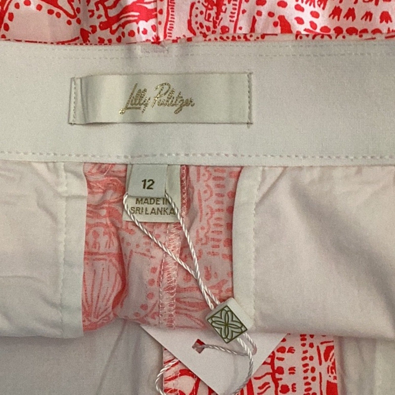 NWT Lilly Pulitzer Gretchen High Rise 5" Shorts Mizner Red Seaside Harbour - 12