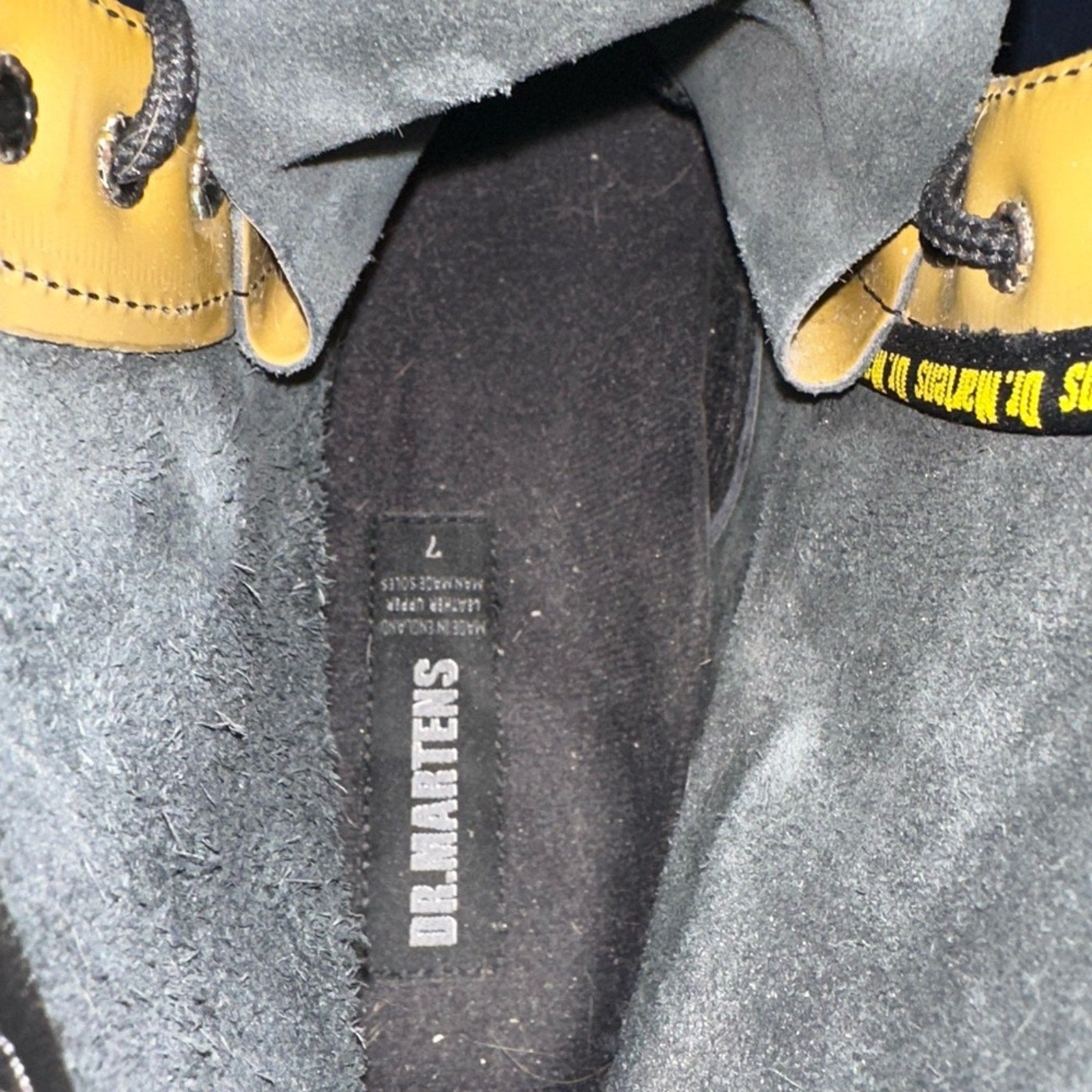 Dr marten olive green shiny boot women's US 9