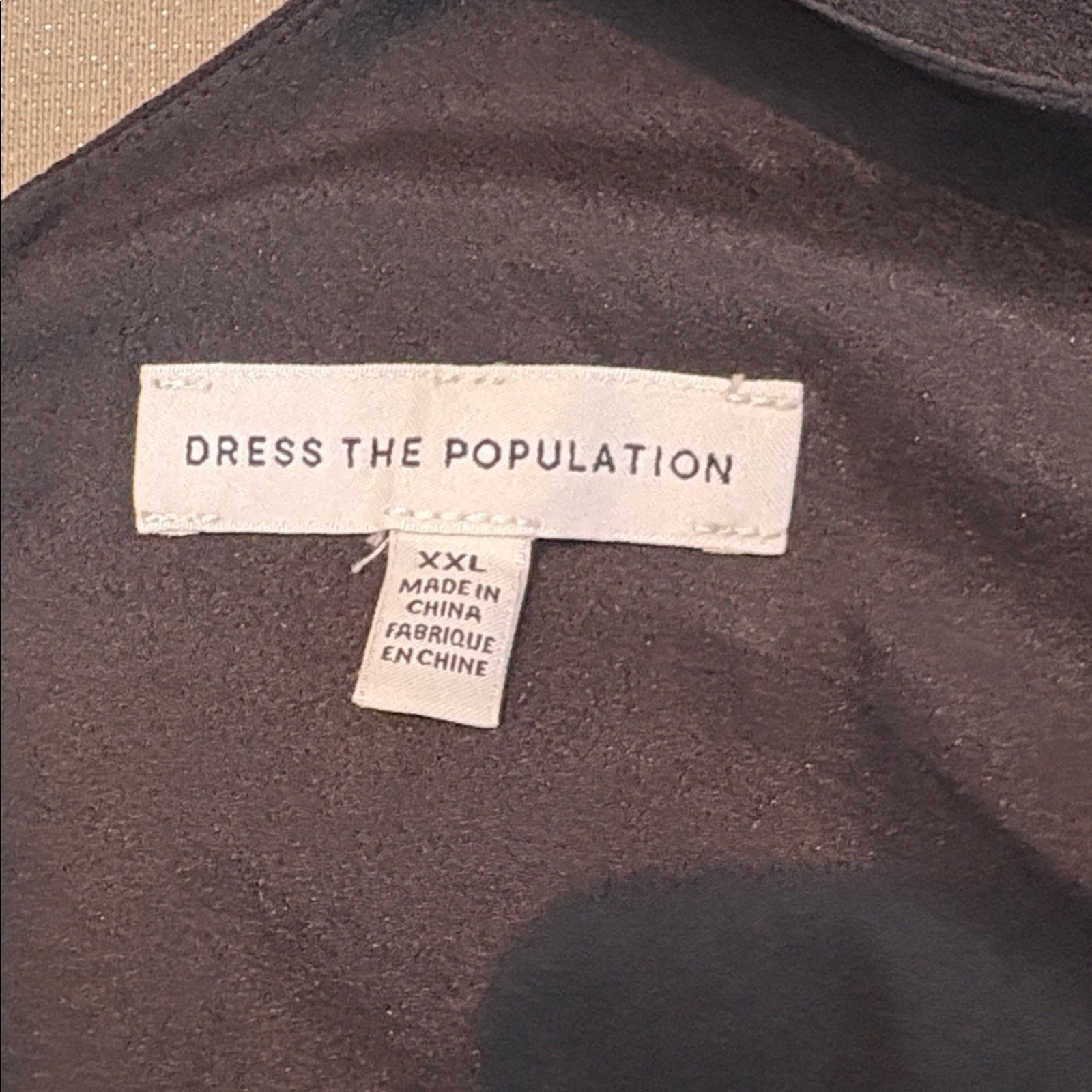 Dress the Population Sam Ruched Jumpsuit in Black - size XXL