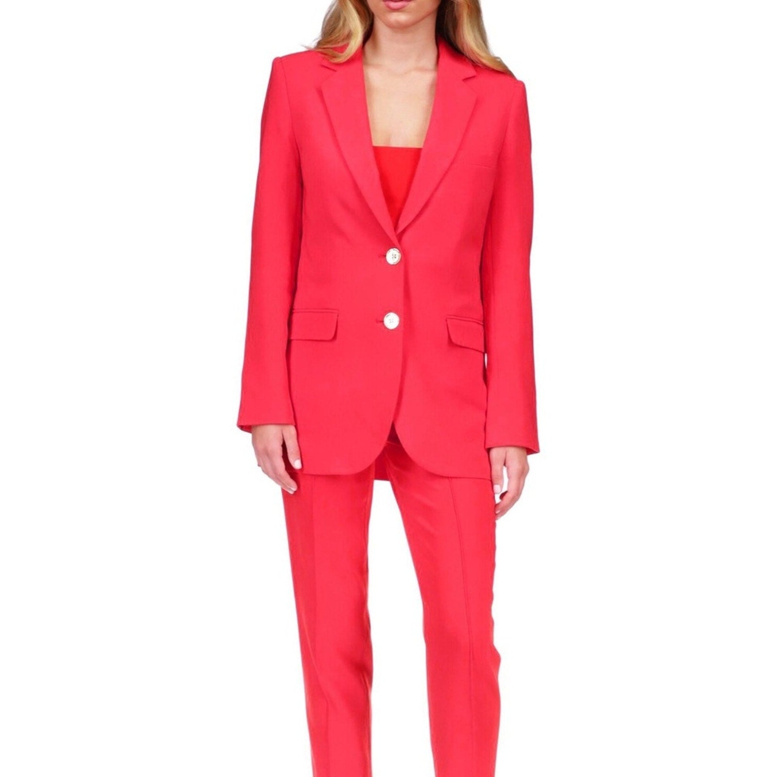 MICHAEL Michael Kors Mensy Two-Button Crepe Blazer - size 12