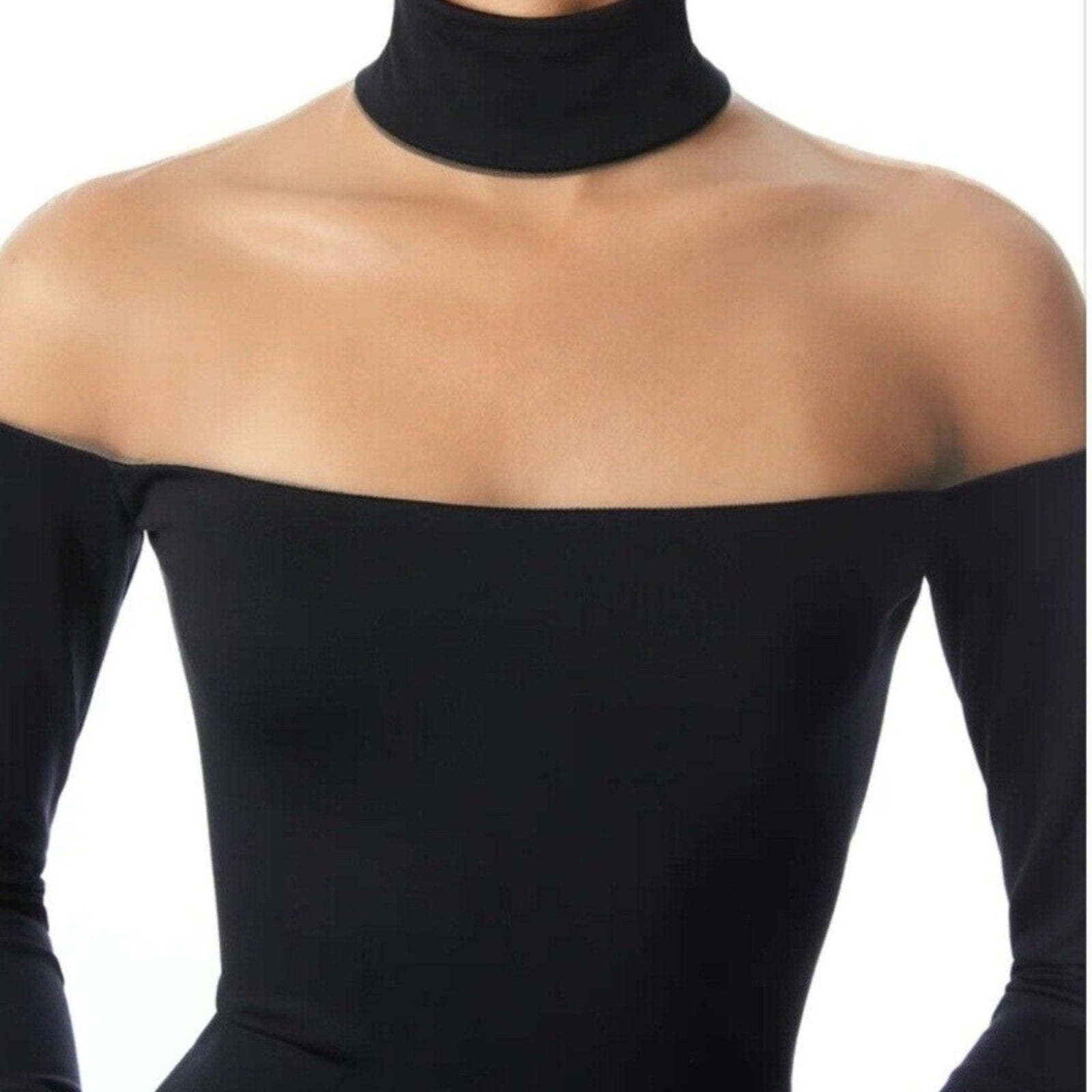 NWT Alice + Olivia Zahra Sheer Turtleneck Mini Dress - size 4