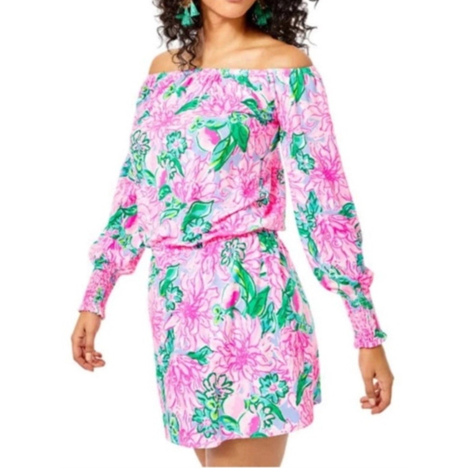 Lilly Pulitzer Lana Skort Romper in Pink Blossom Try Your Zest - M