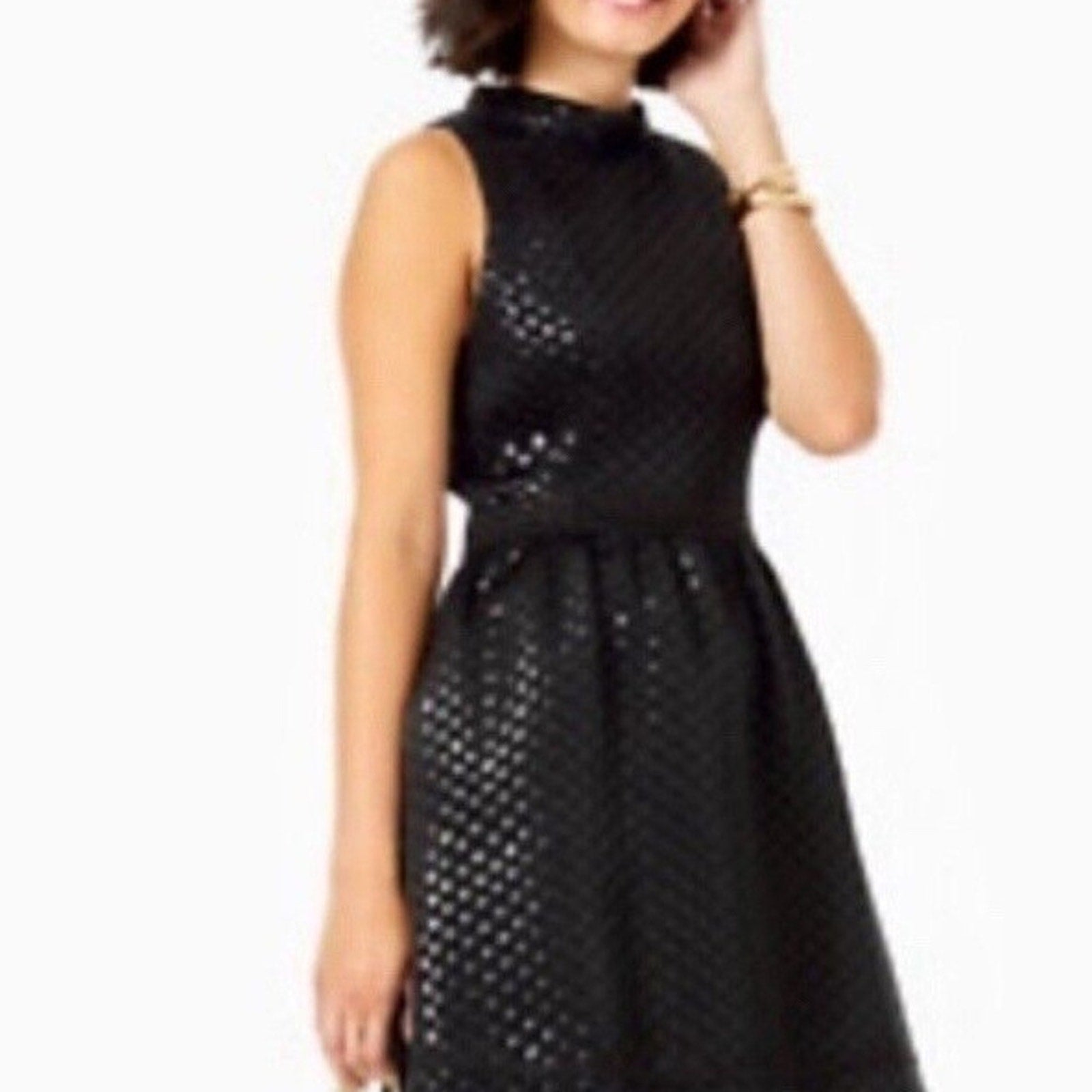 NWT Lilly Pulitzer Zaria Dress Onyx Polka Dot Jacquard - size 8