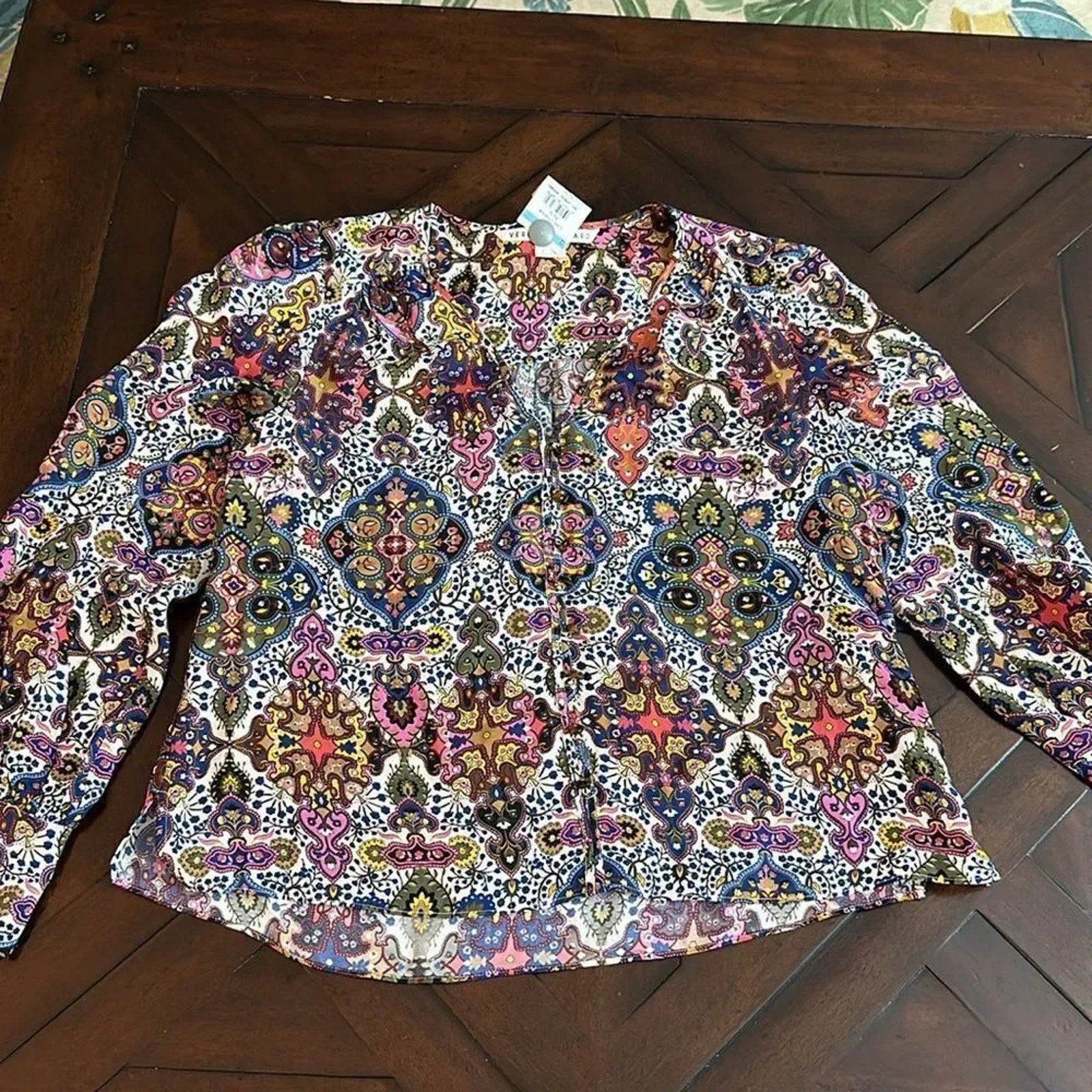 NEW Veronica Beard Sura Tapestry-Print Blouse - size 2
