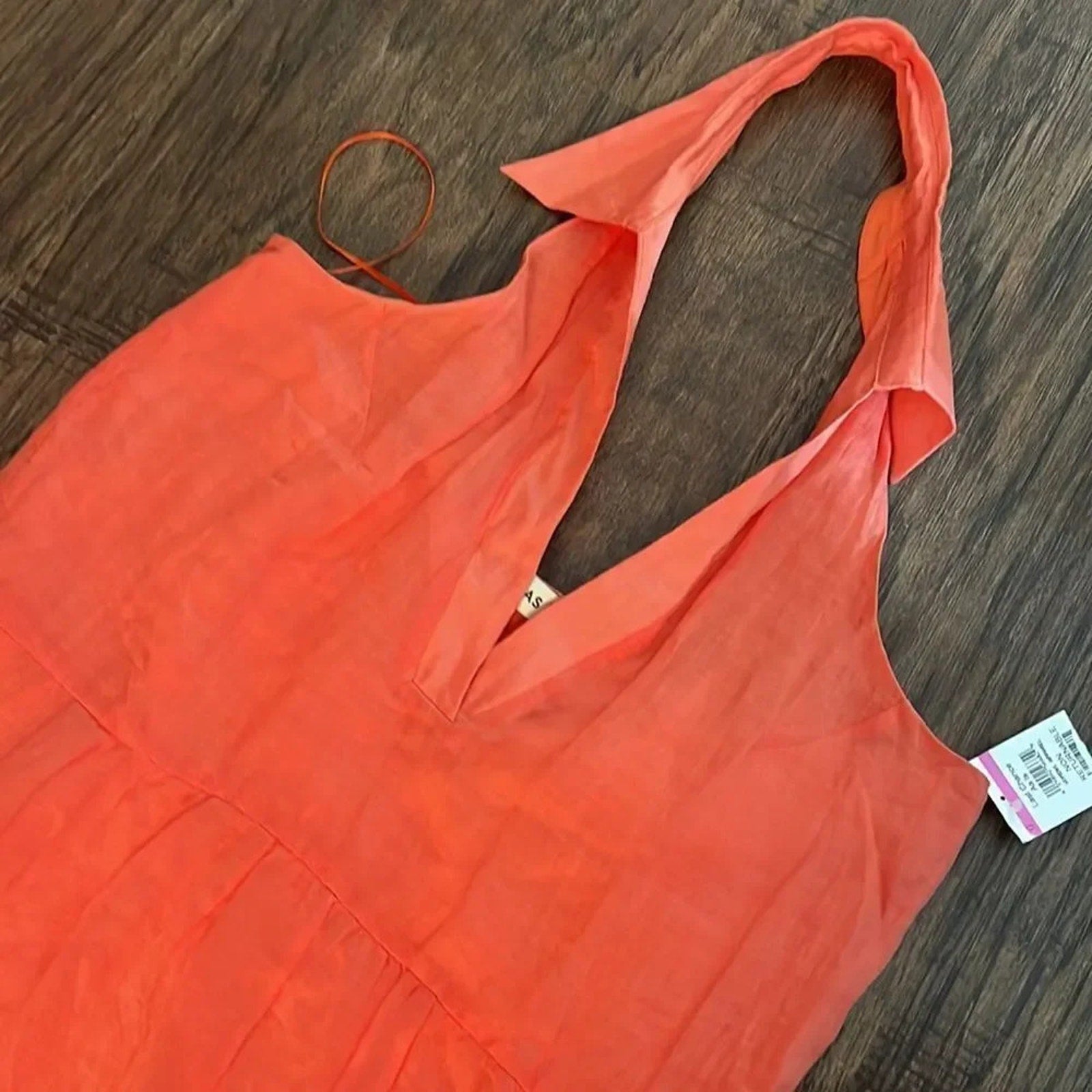 NWT Nicholas Halo Halter Collared Tiered Maxi Dress - size 14