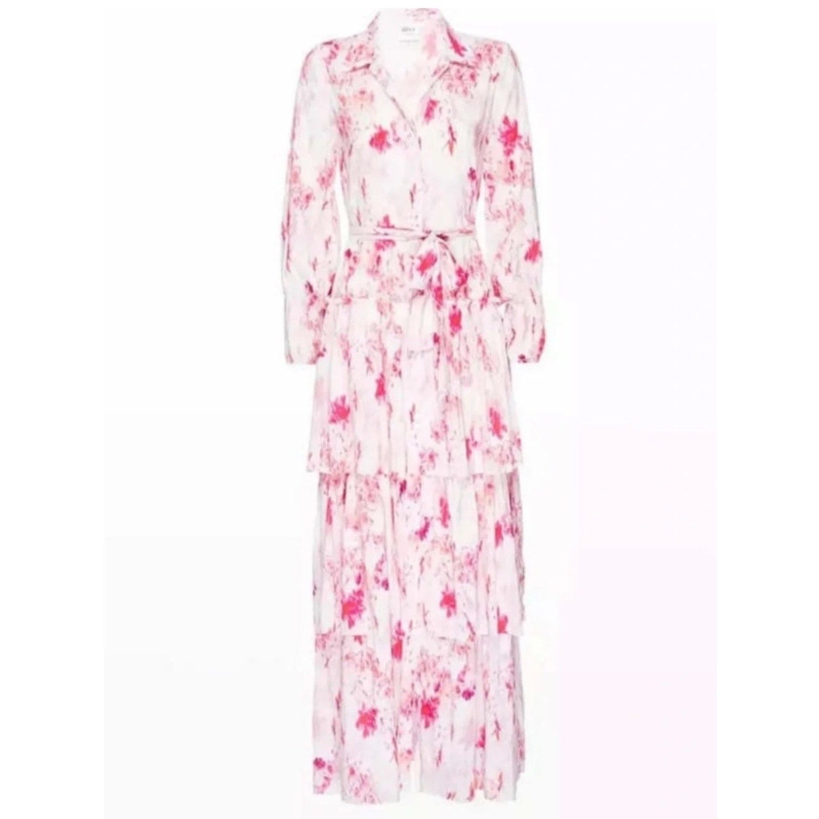 Misa Los Angeles Abigail Pink Watercolor Maxi Dress - XS 🌟