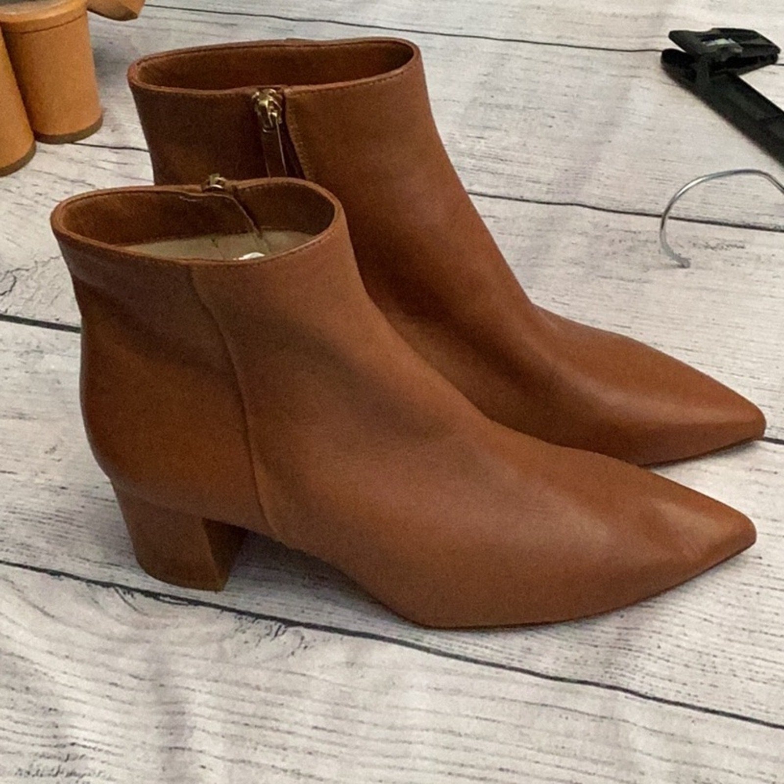 NEW L'Agence Jeanne II Leather Booties - size 39 (US size 9)
