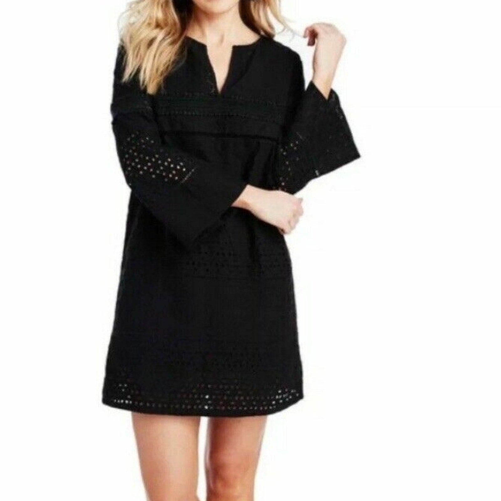 Vineyard Vines Navy Eyelet Beach Dress Cover Up - size small