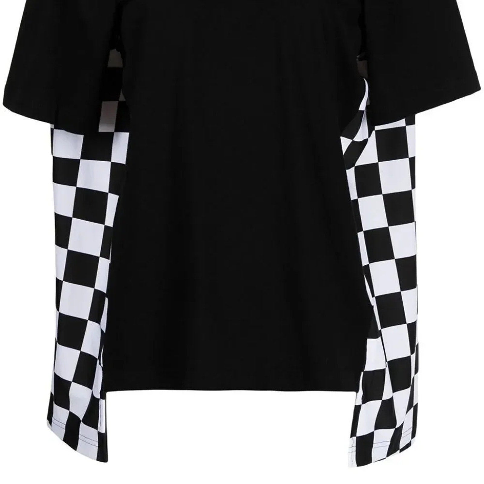 NEW Comme Des Garçons checkerboard-print panelled T-shirt - size M