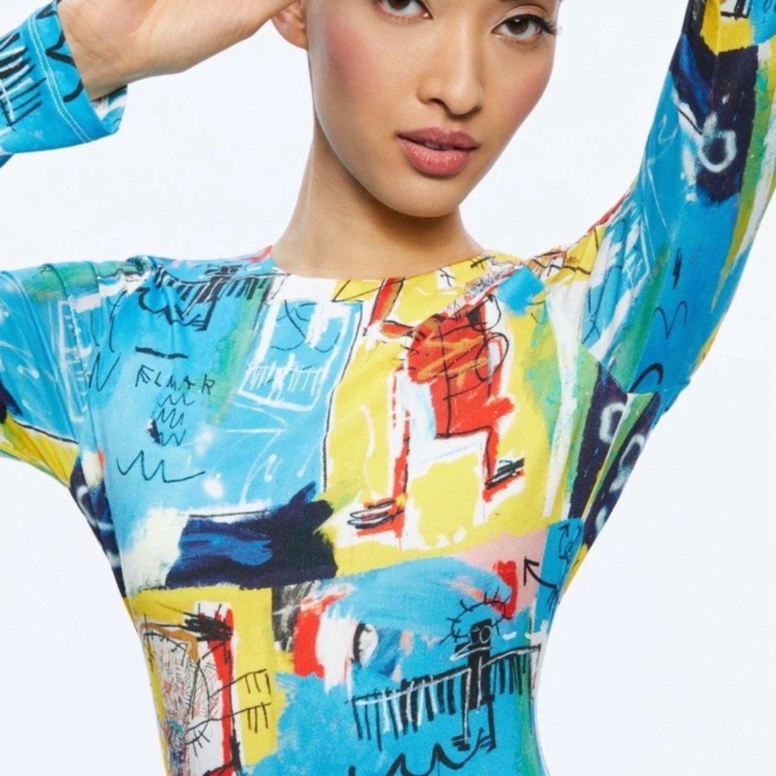 NWT ALICE + OLIVIA A+O X BASQUIAT DELORA MAXI DRESS - size 6