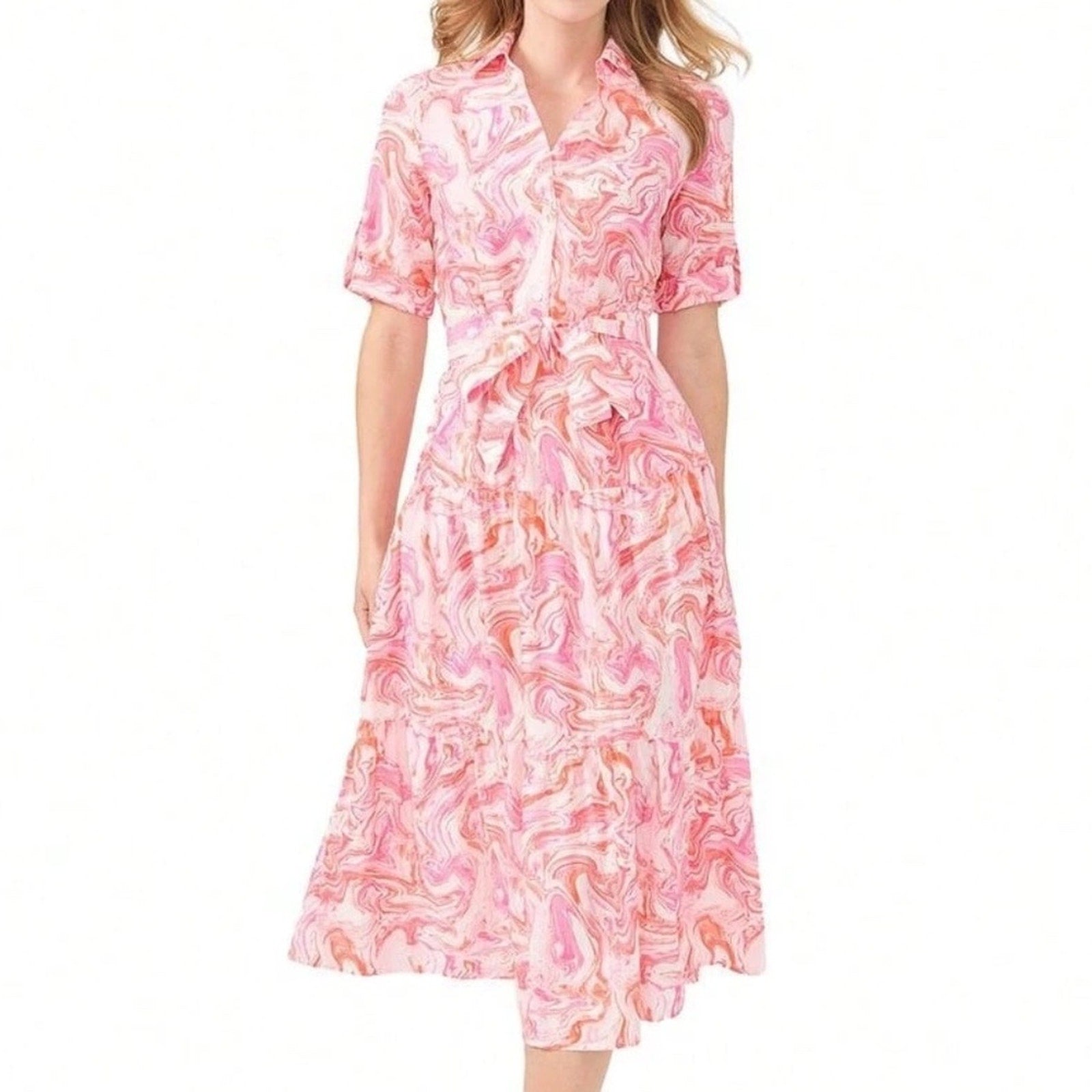 J.McLaughlin Janelle Silk-Blend with Pockets Dress - size XS