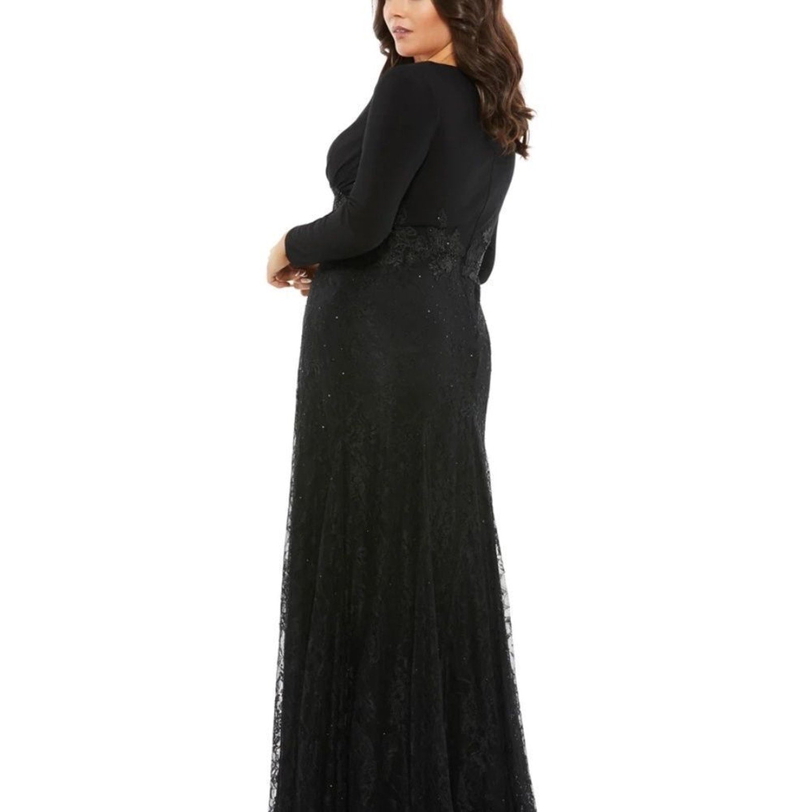 NWT MAC DUGGAL Lace Maxi Gown 67896 DRESS - size 16W