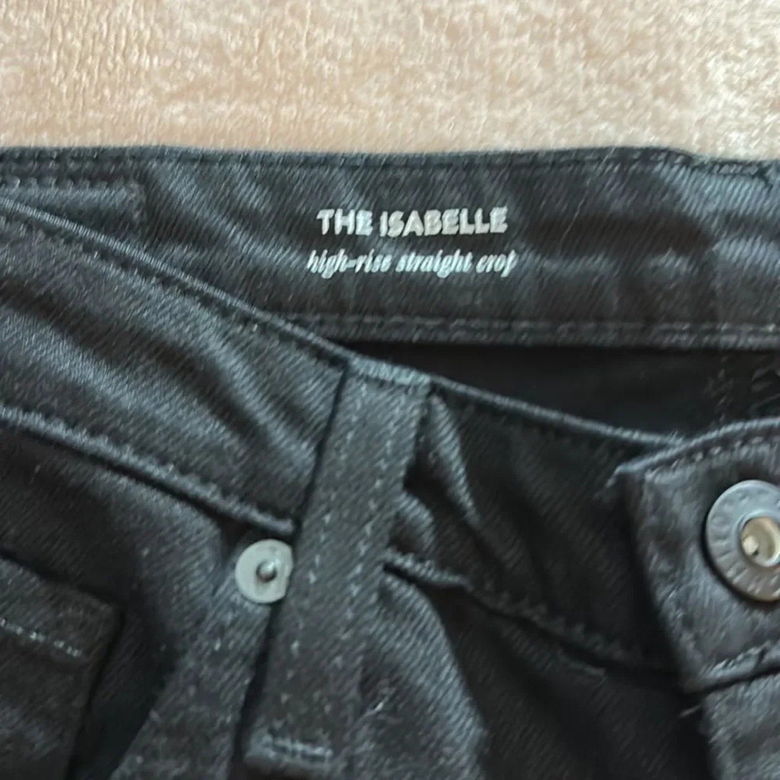 NEW AG THE ISABELLE JEANS IN SUPER BLACK METEOR SHOWER