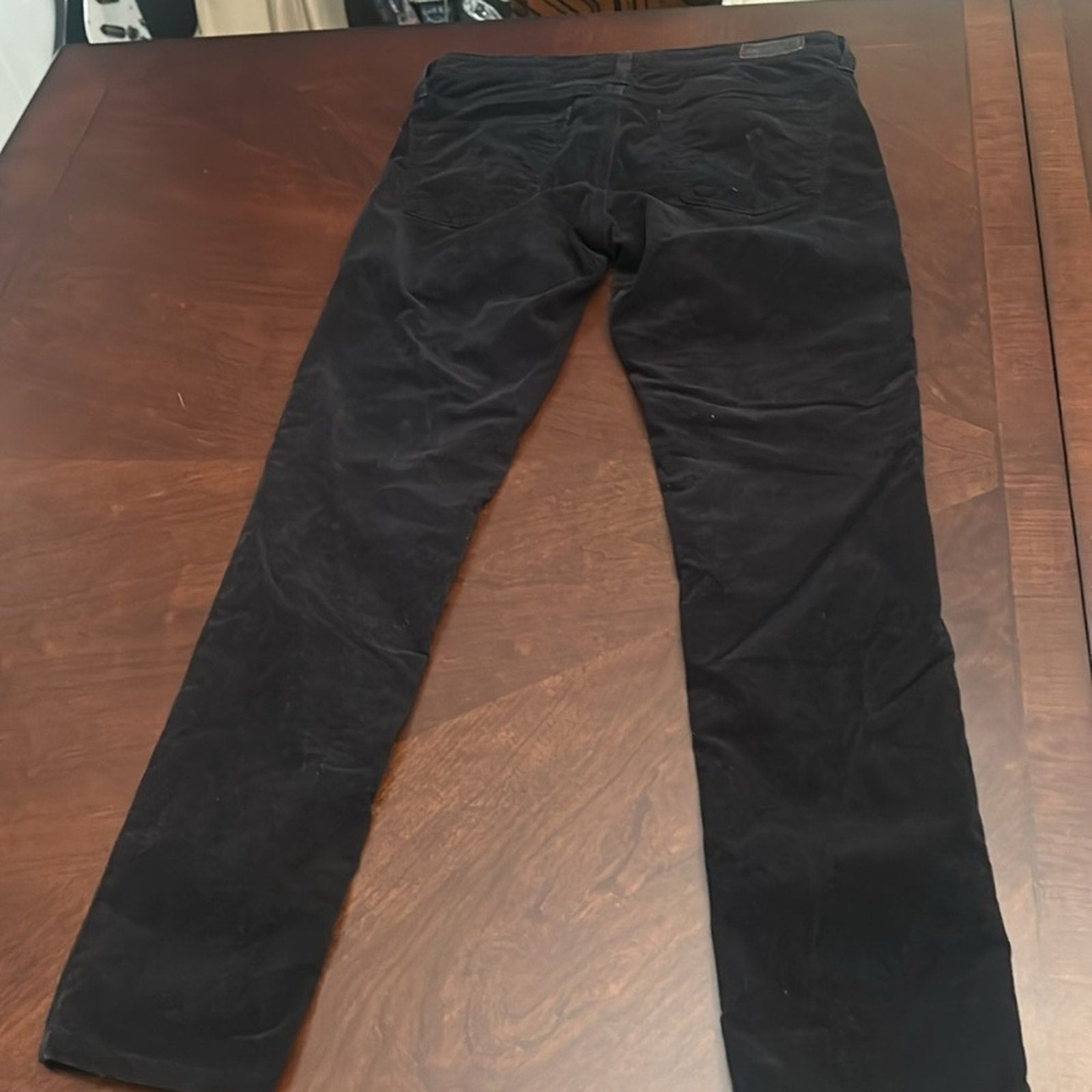 AG Jeans The Legging Super Skinny Velvet Leggings Super Black - size 27
