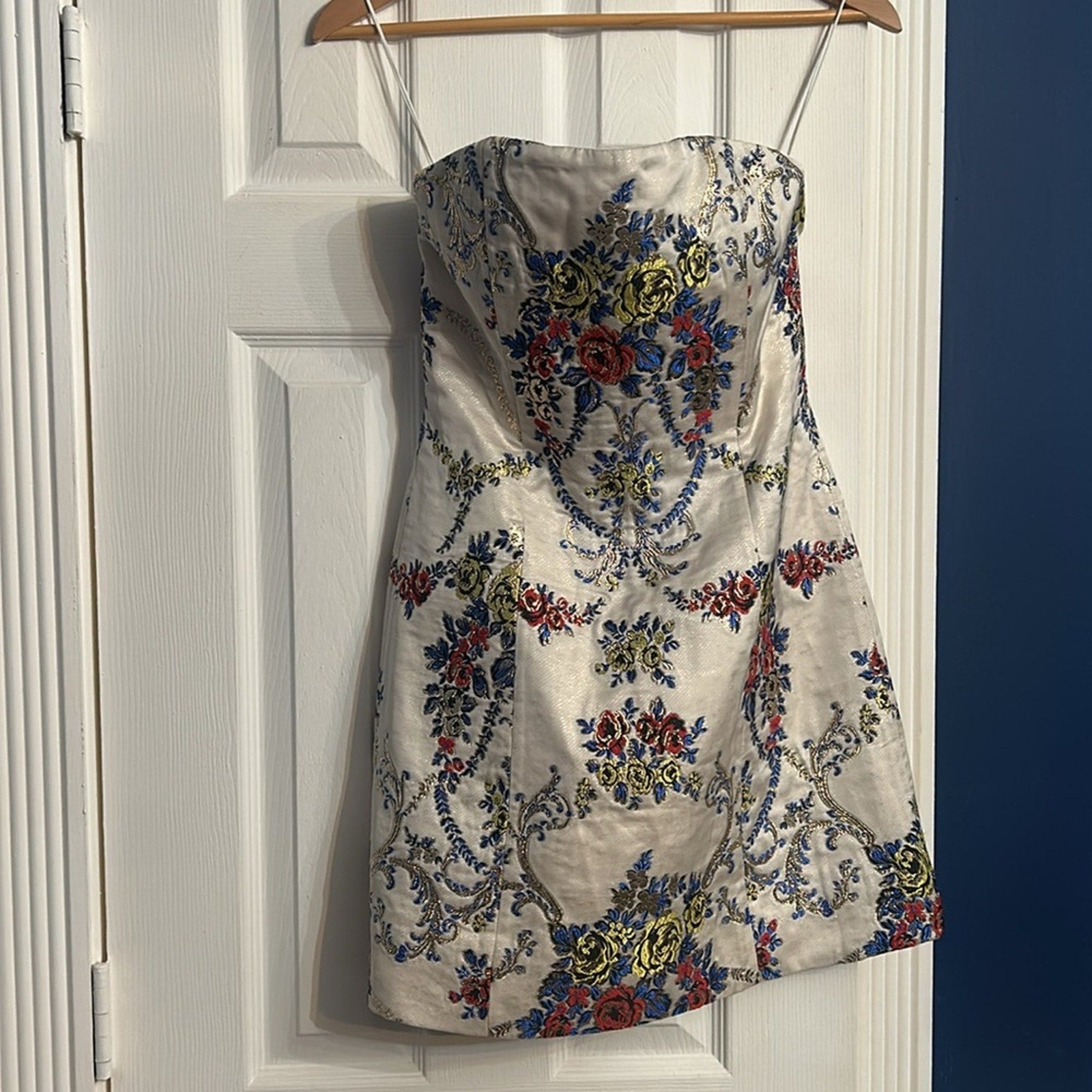 NWT Alice + Olivia Velia Floral Jacquard Minidress Size 6