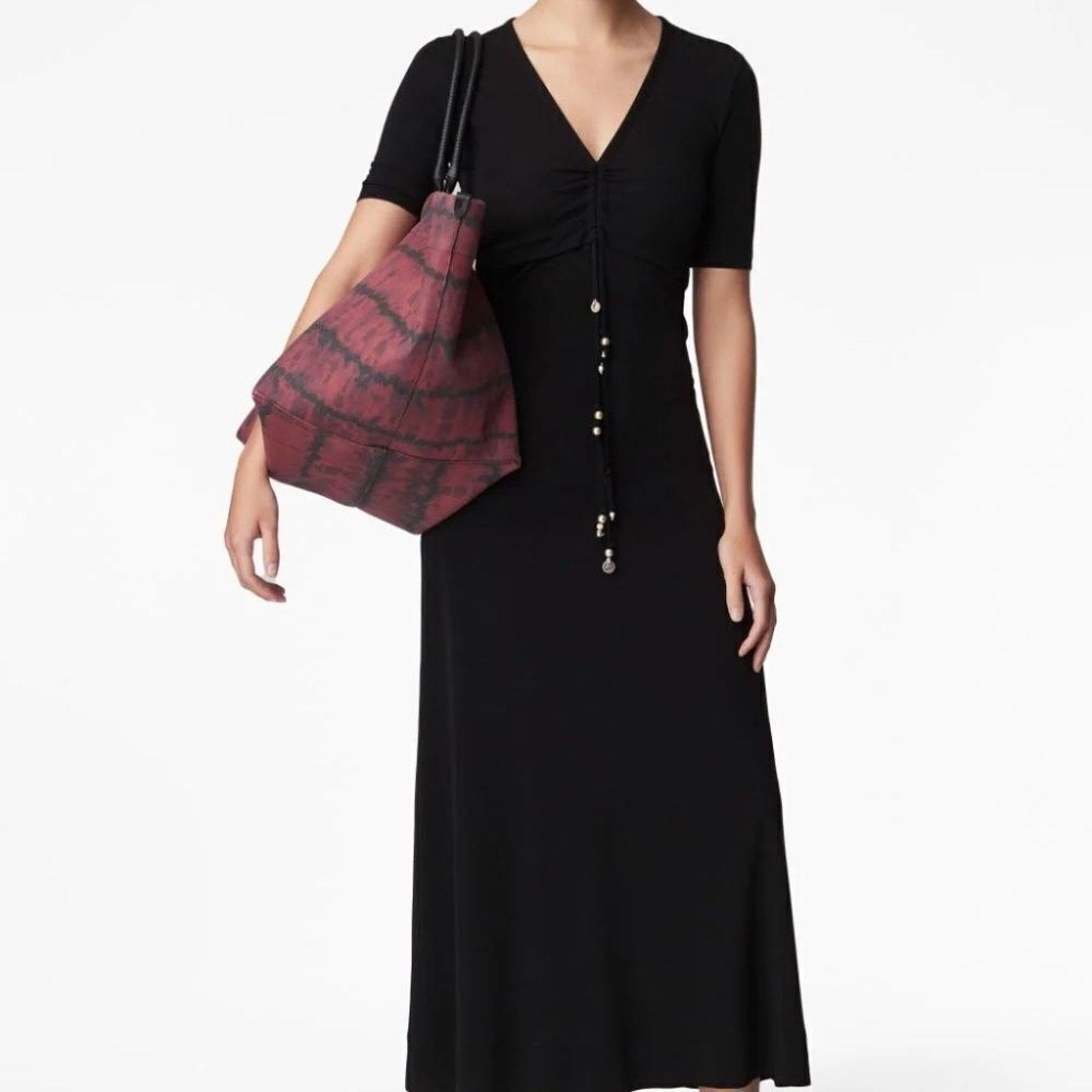 NWT ALTUZARRA Panya ruched jersey maxi dress - size 14 (FR 46)