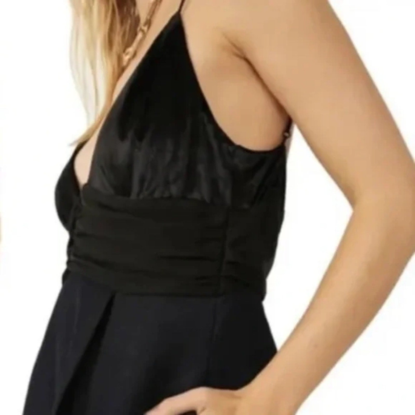 FREE PEOPLE SKYLIE SAYLOR MINI ROMPER JUMPSUIT IN BLACK - size 6