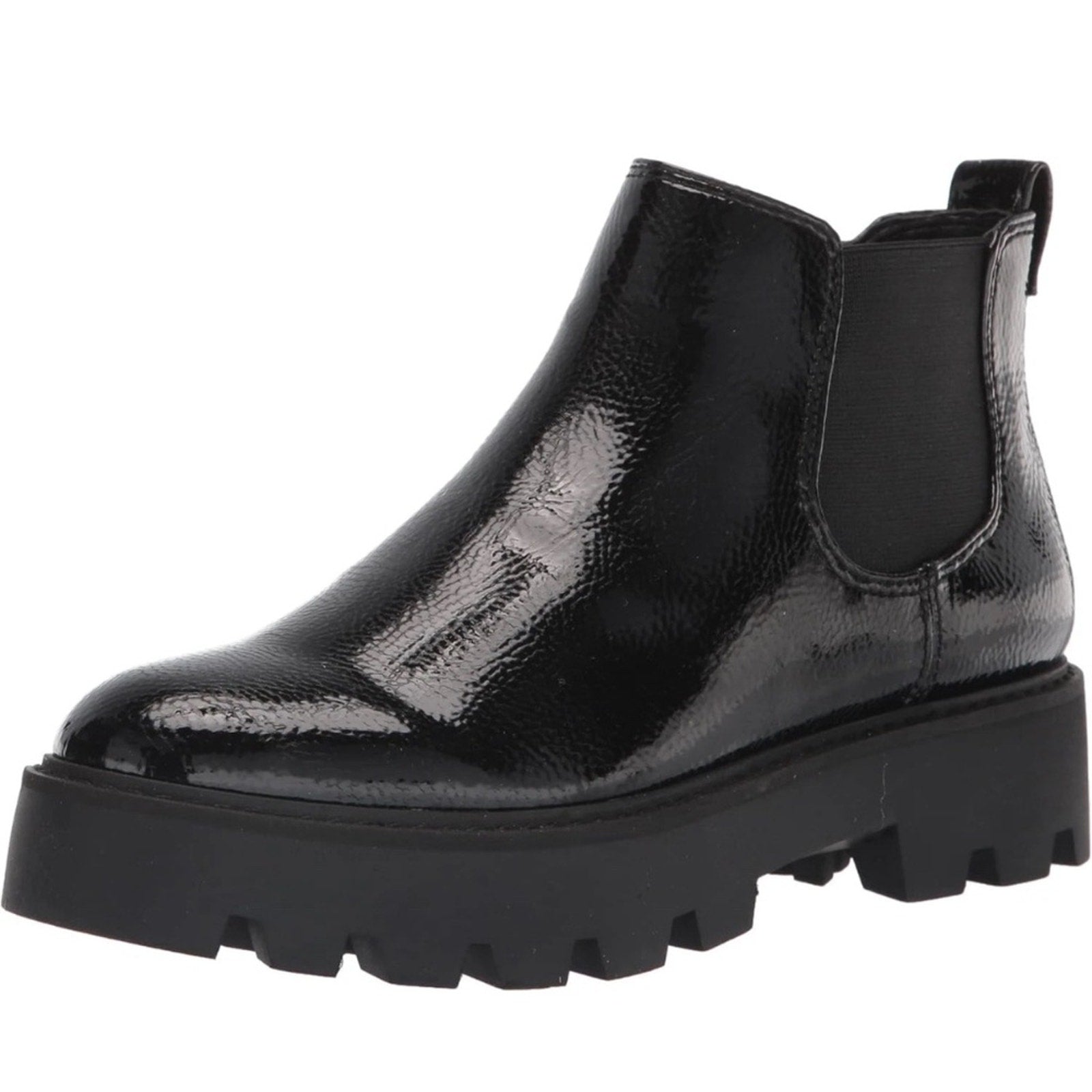 NEW Franco Sarto L-Balin booty Women's Black Patent Ankle Boots - size 8 M
