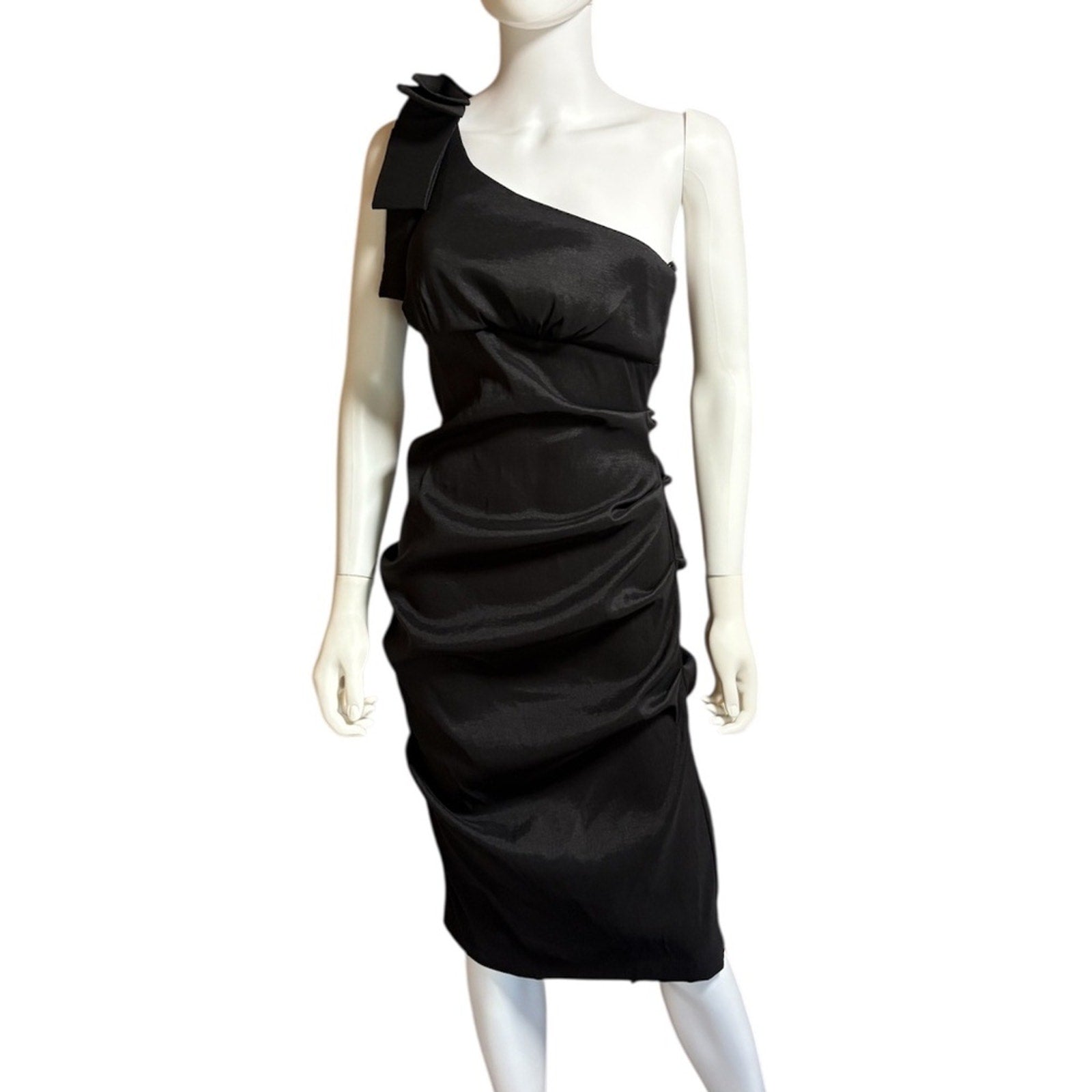 NWT Xscape one shoulder bodycon cocktail dress -  size 6