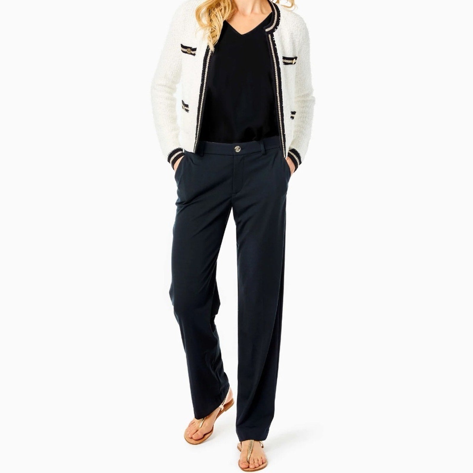 NWT Lilly Pulitzer 32" Lyndie Pant in Onyx (black)