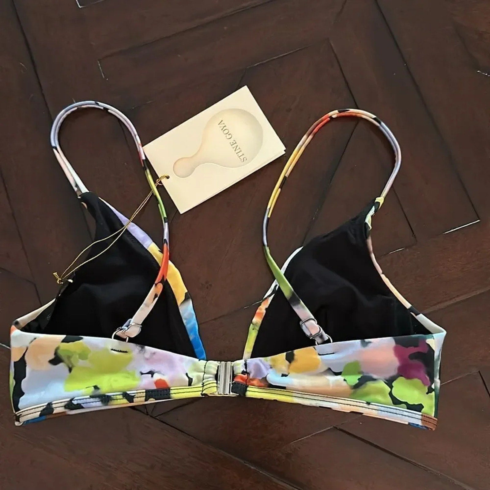 NWT Stine Goya Womens Swimwear | Columbine Bikini Top – Airbrush At Night - XS