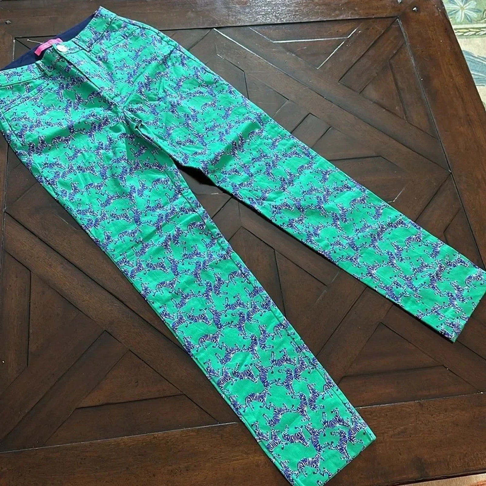 NWT Lilly Pulitzer Kelly Stretch Pants Heebee Zeebees $148 Size 00