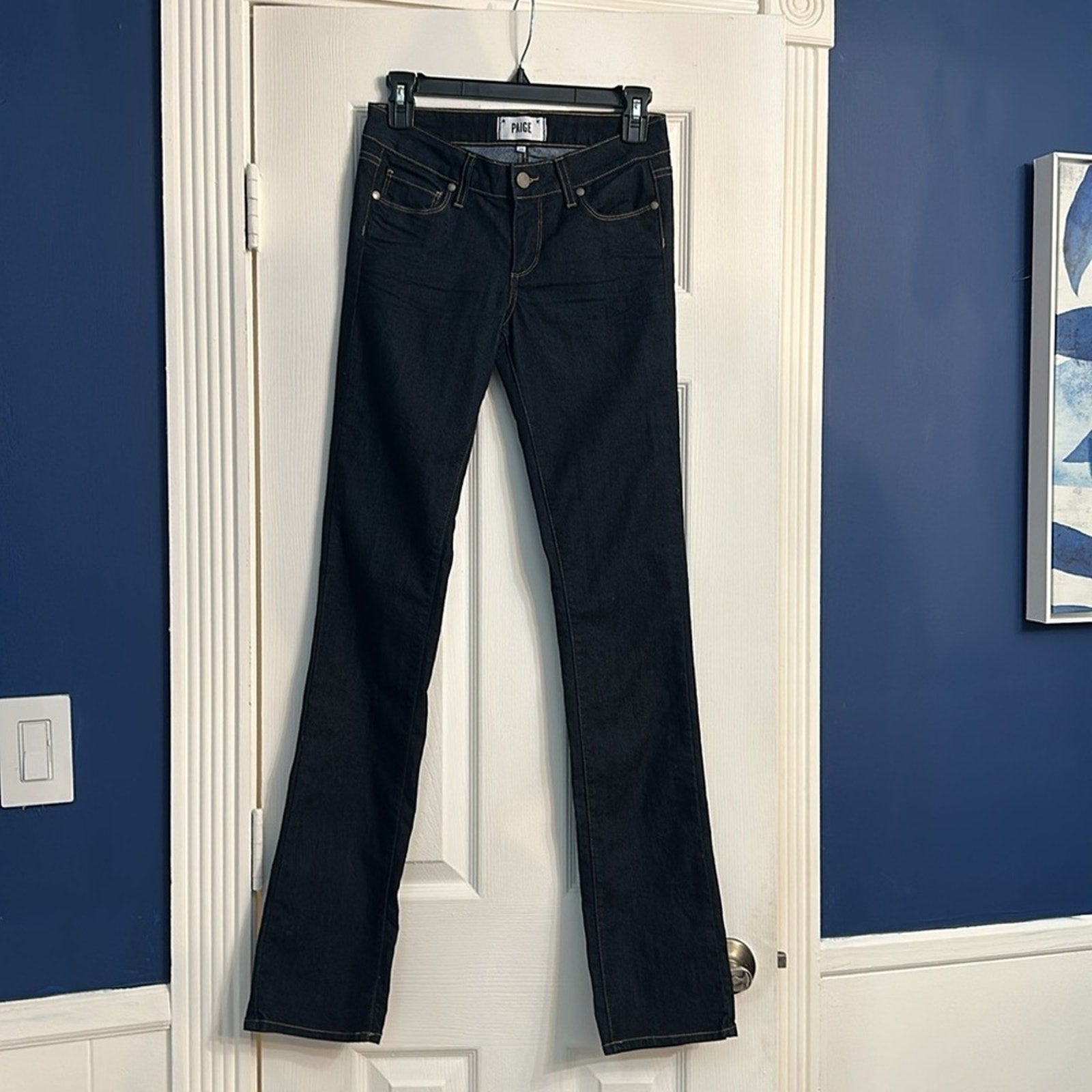 PAIGE Peg Straight Designer Denim Jeans in Bardot - size 25