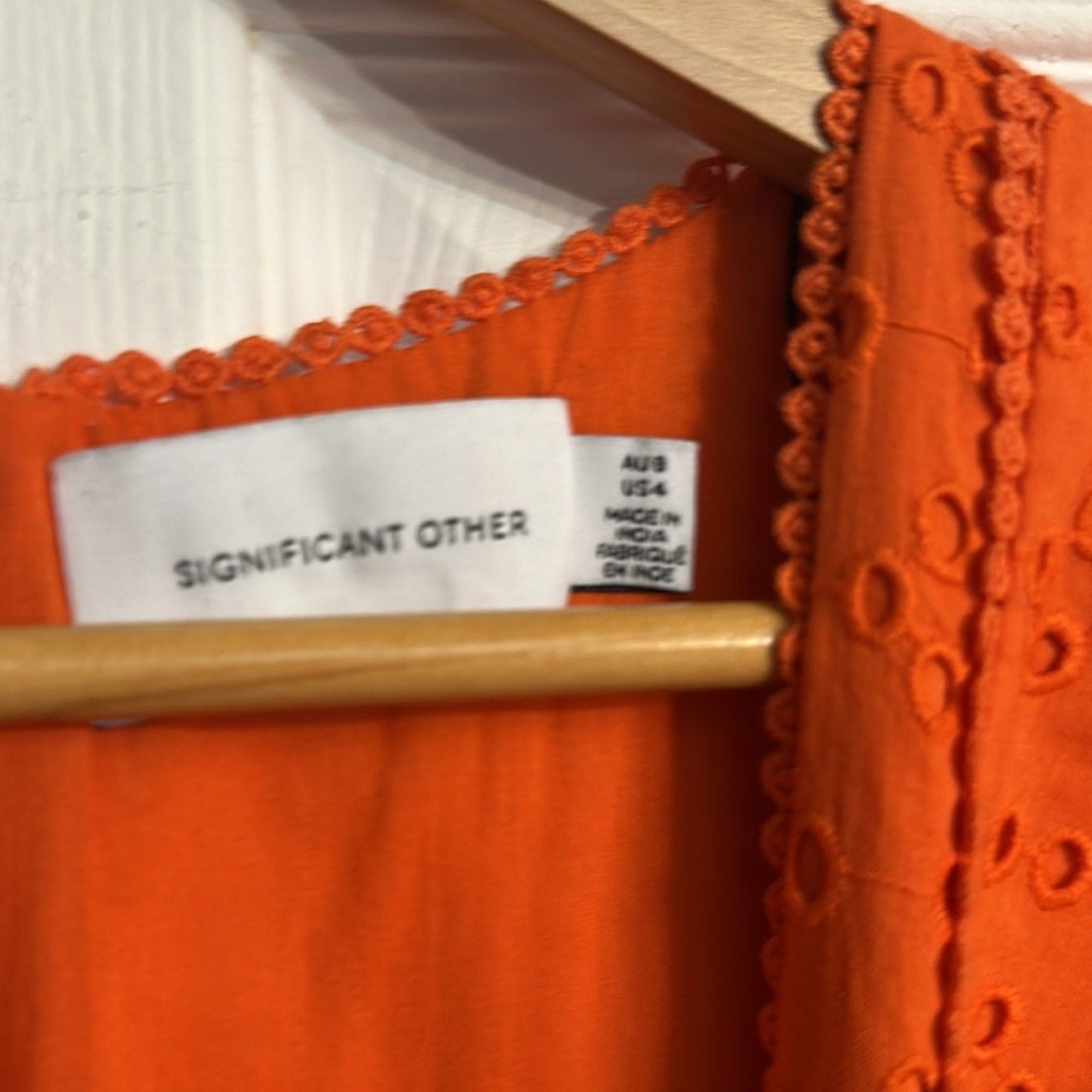 Significant Other Orange eyelet dress - size 4