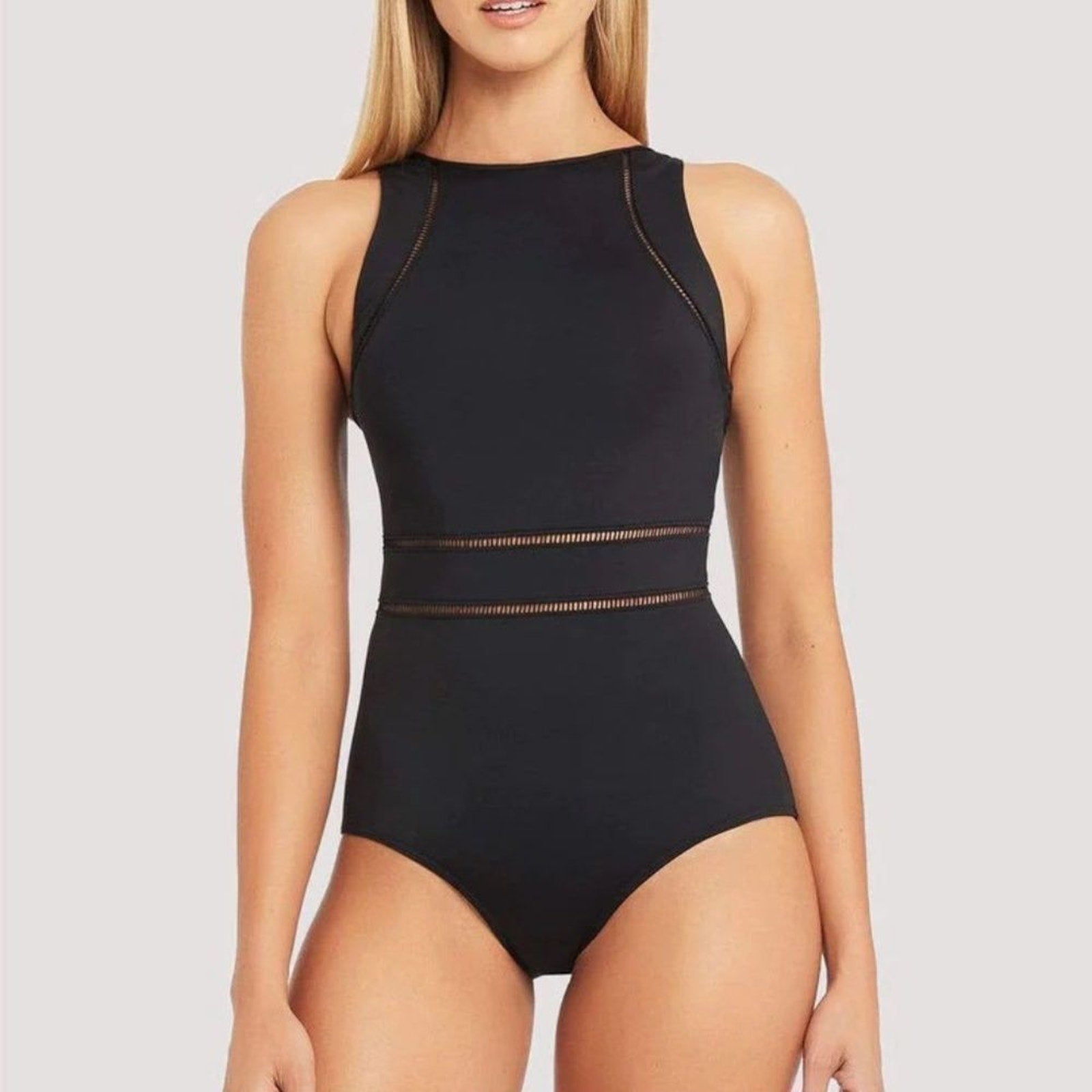 NEW Sea Level Swim High Neck Multifit One Piece Black - size 10