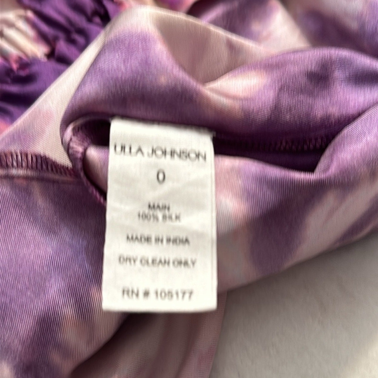 NEW Ulla Johnson Sawyer Print Wide Leg Silk Pants In Purple - size 0