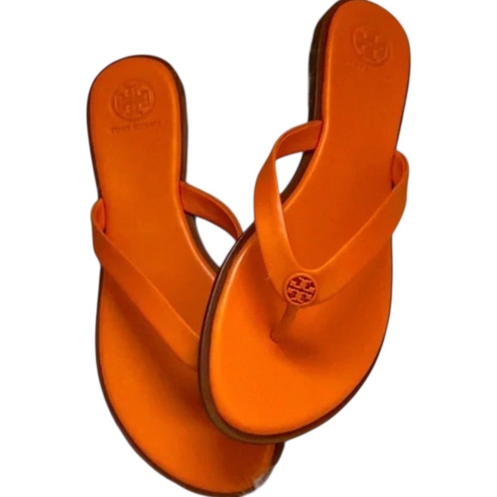 New Tory Burch Sun Orange Thong Benton Sandal - 8.5