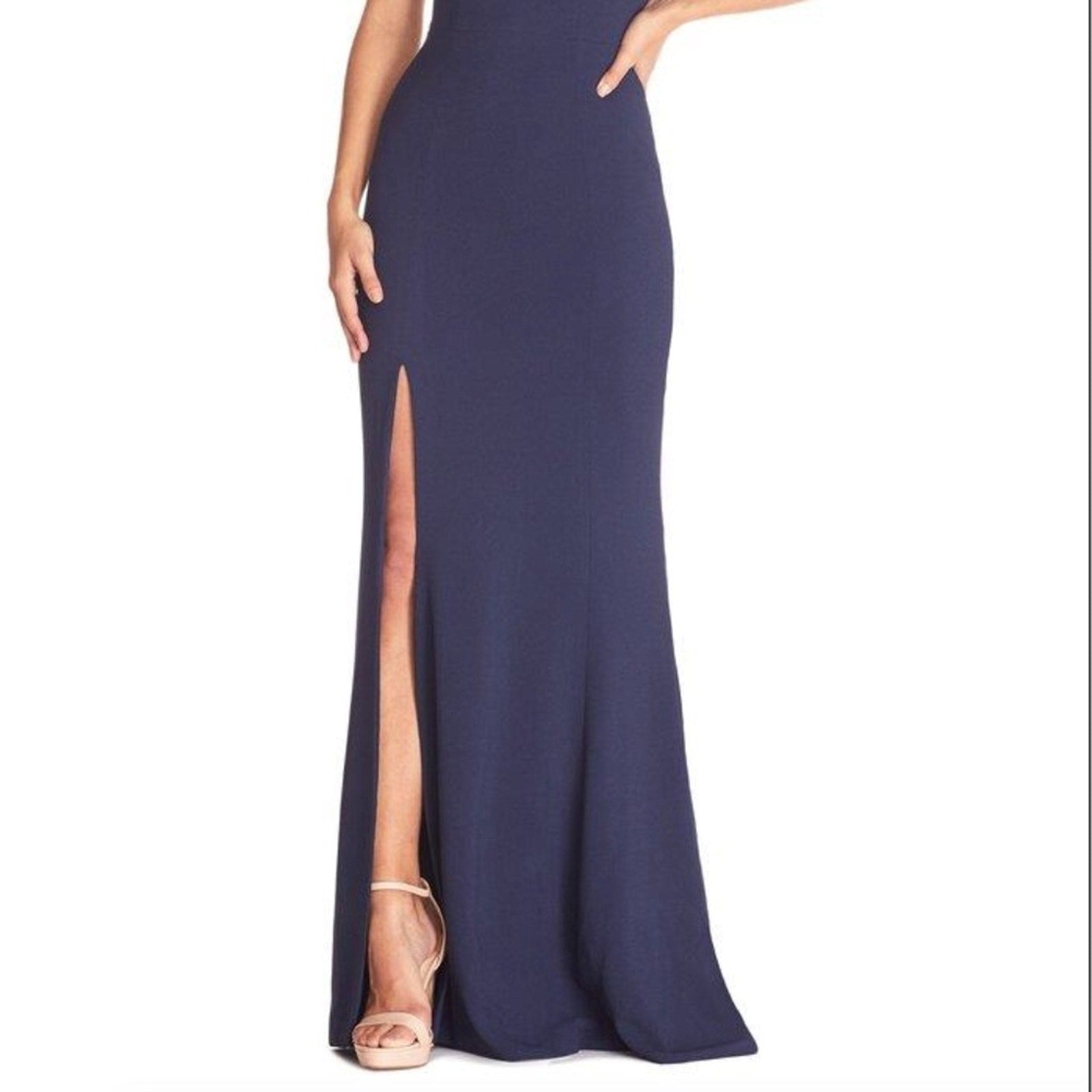 NWT DRESS THE POPULATION MONROE THIGH HIGH MIDNIGHT GOWN DRESS -size large