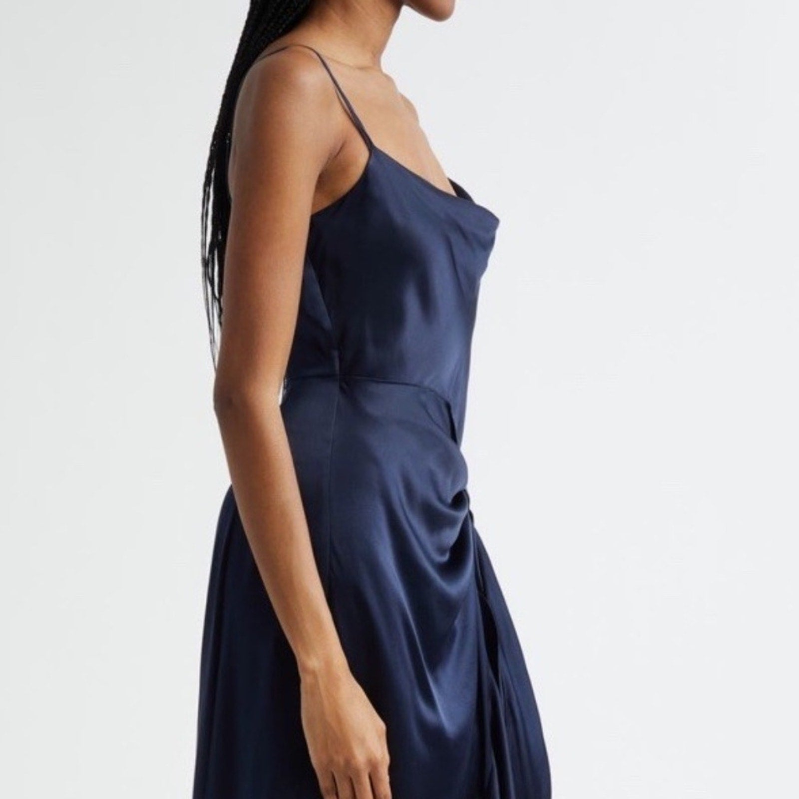 CINQ À SEPT Vivienda Silk Dress In Navy - size 4 - NEW