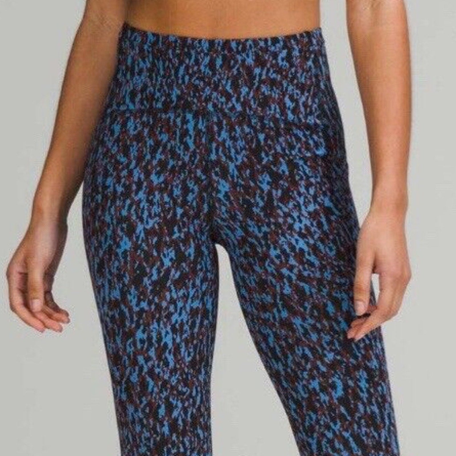 Lululemon Swift Speed Tight Leggings Black Blue Brown Excellent - size 2