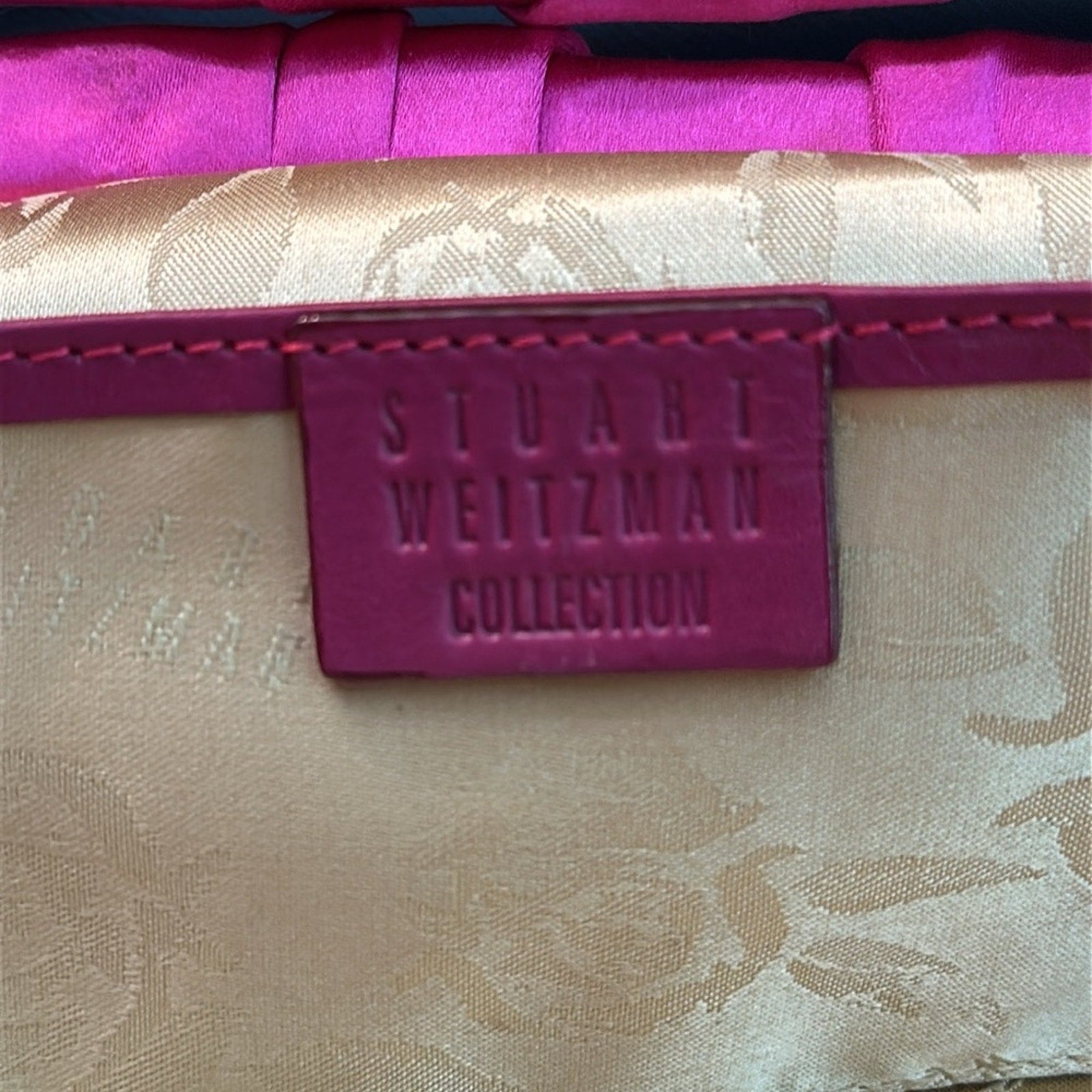 Start Weitzman Pink Clutch/Crossbody Bag