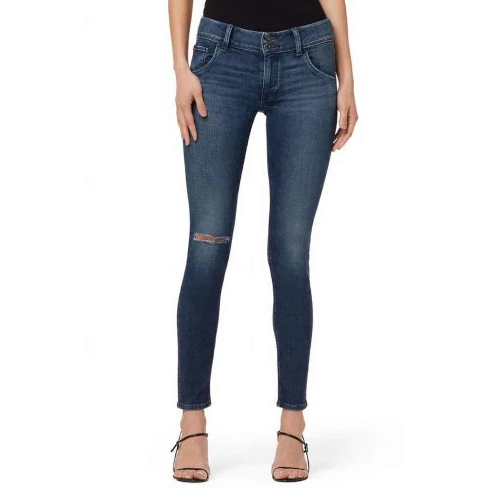 NWT Hudson Collin Mid Rise Skinny Jeans in Campus Blue - size 24