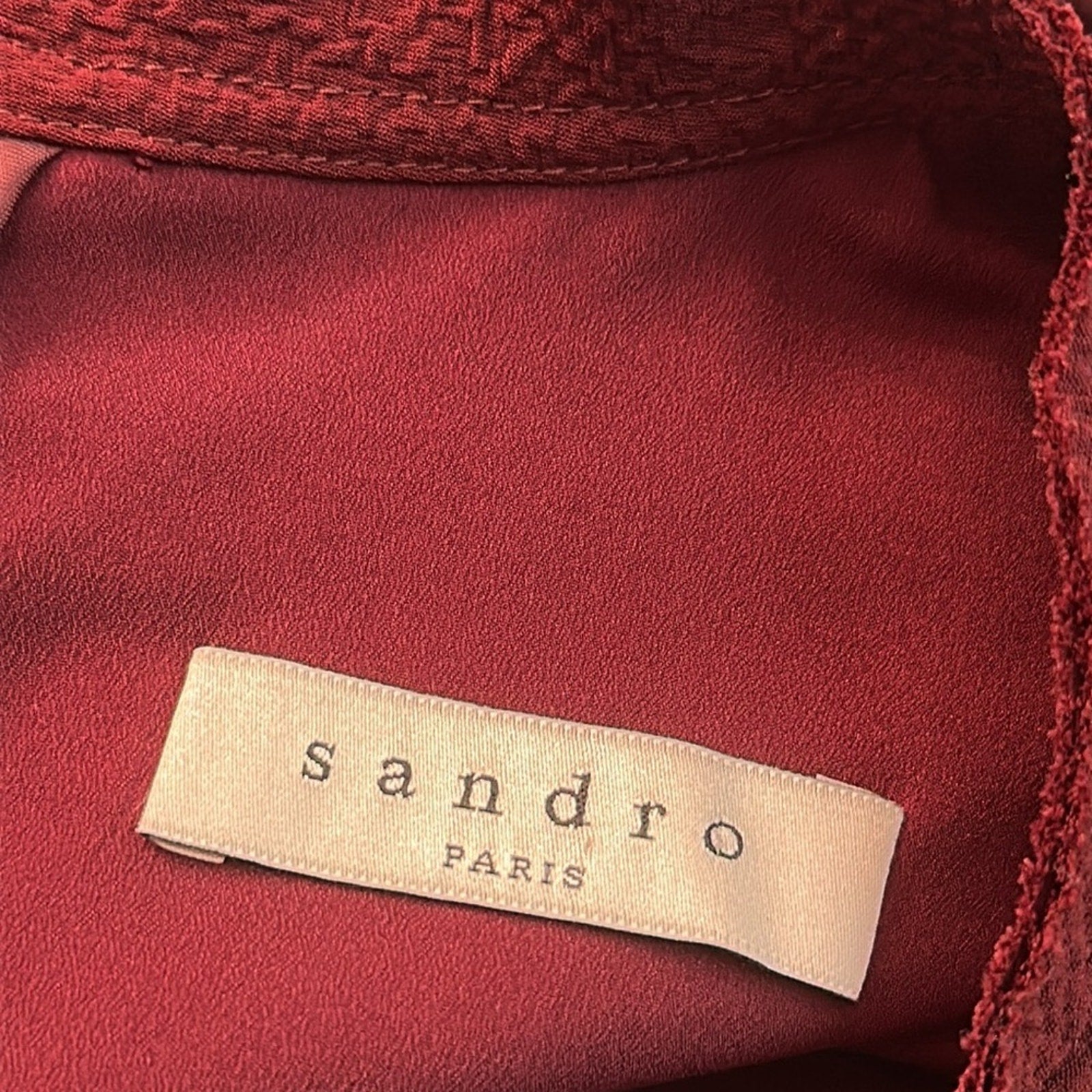 Sandro burgundy sleeveless dress - size 1
