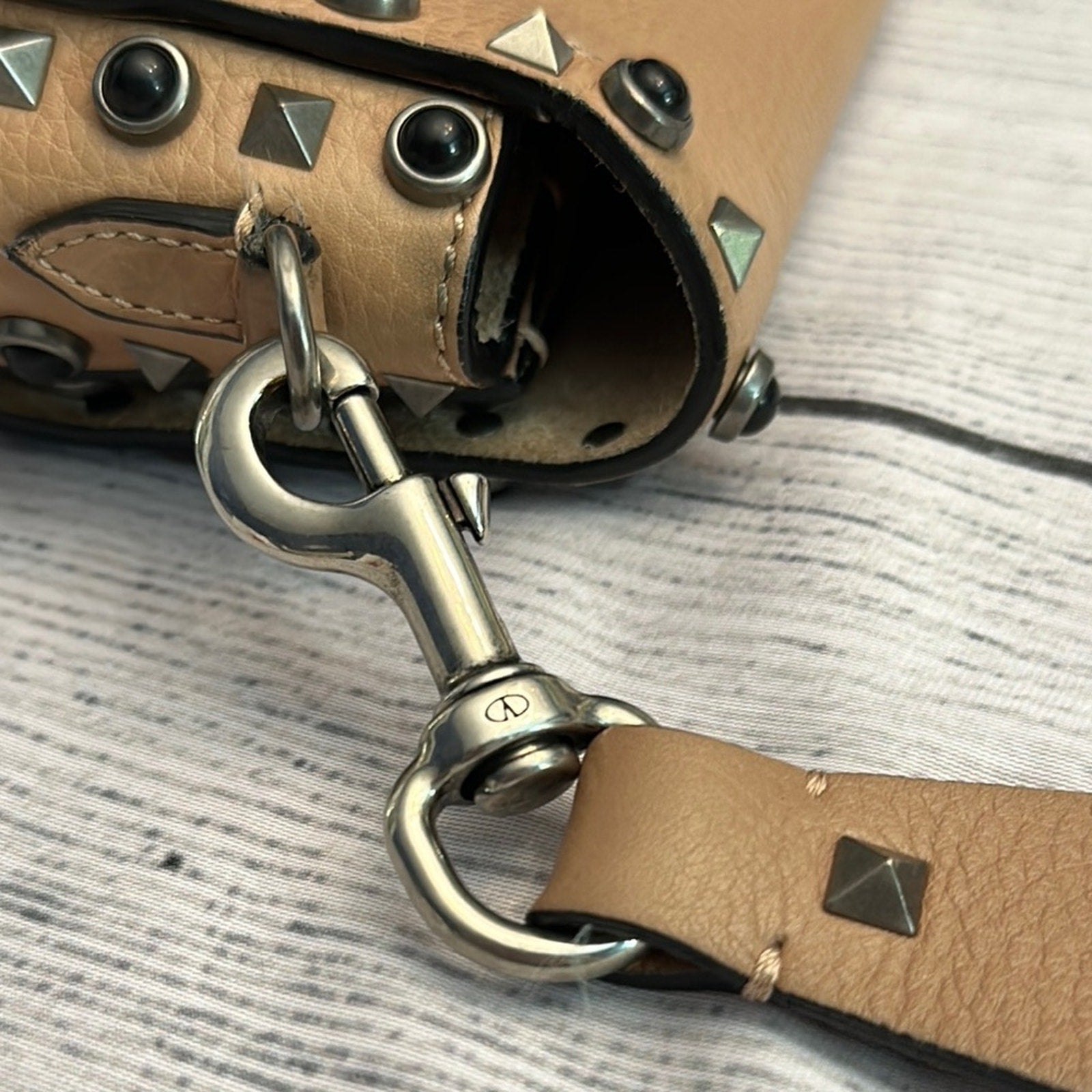 Valentino Garavani Cream and Pink Crossbody Bag