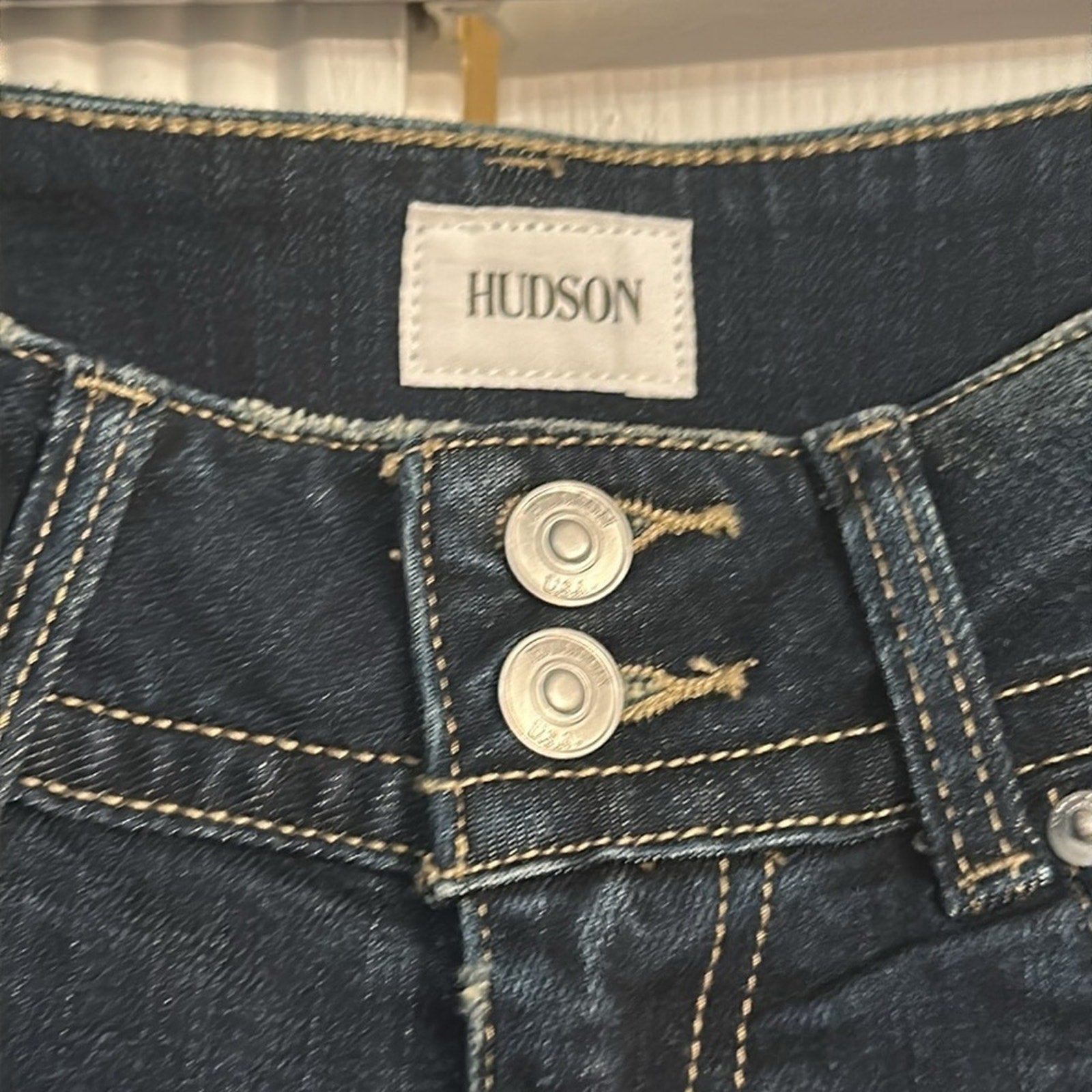 NWT Hudson Jeans Rolled Cuff Denim Ruby Shorts DEBORAH 24 NWT $145