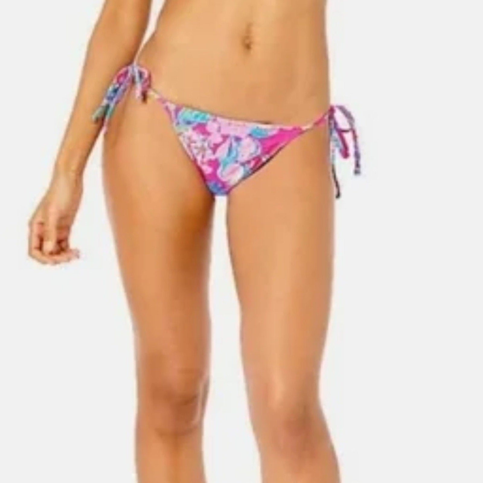 Lilly Pulitzer Bryon Bikini Bottom Pink Isle Shell Me Something Good - size 4