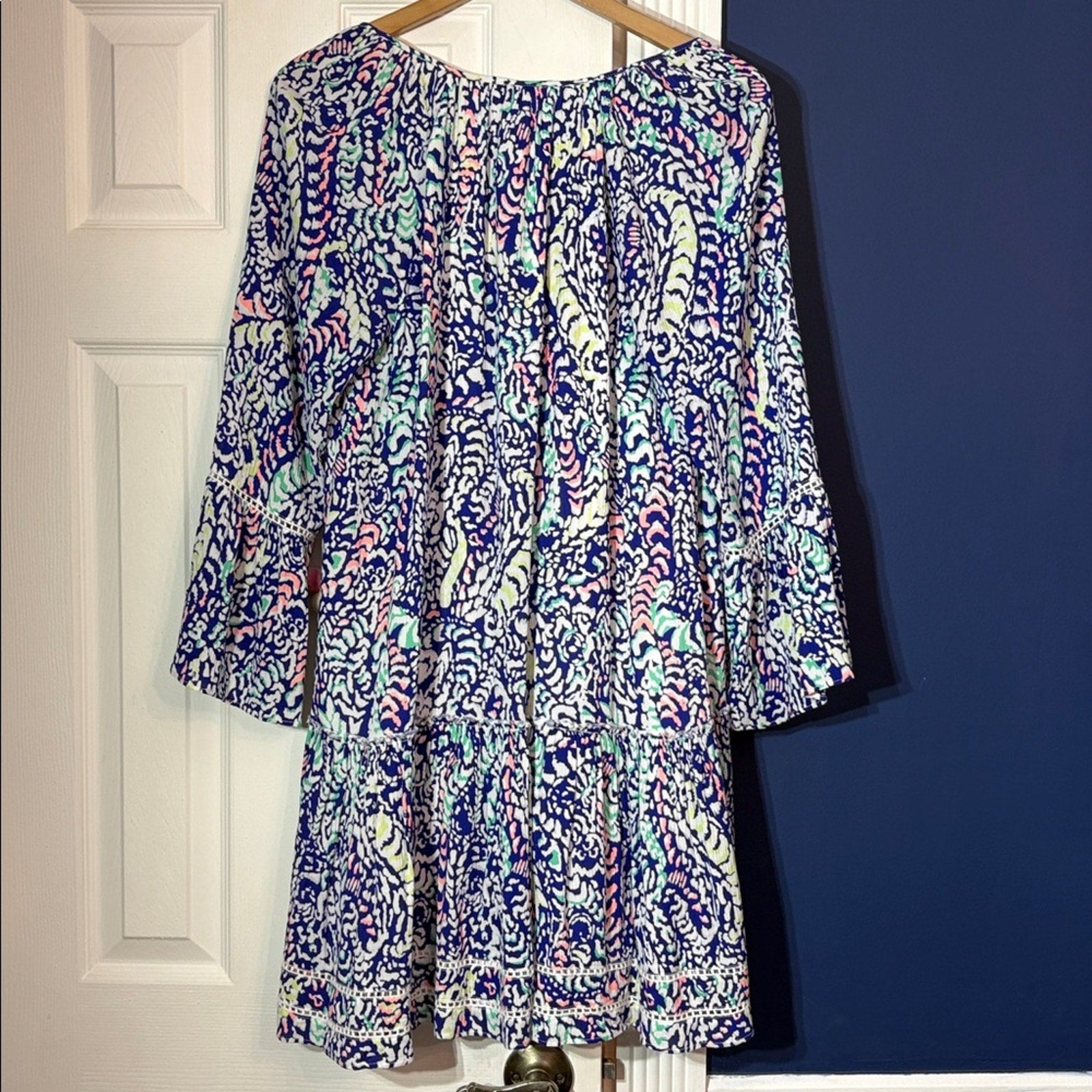 Lilly Pulitzer Blue Grotto Percilla Tunic Tassel Dress - size M