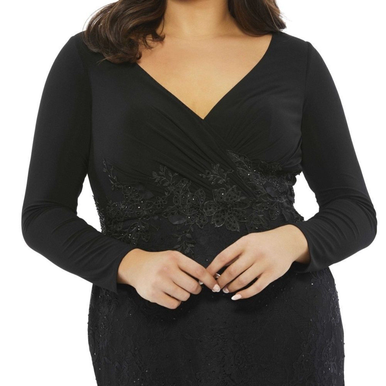 NWT MAC DUGGAL Lace Maxi Gown 67896 DRESS - size 16W