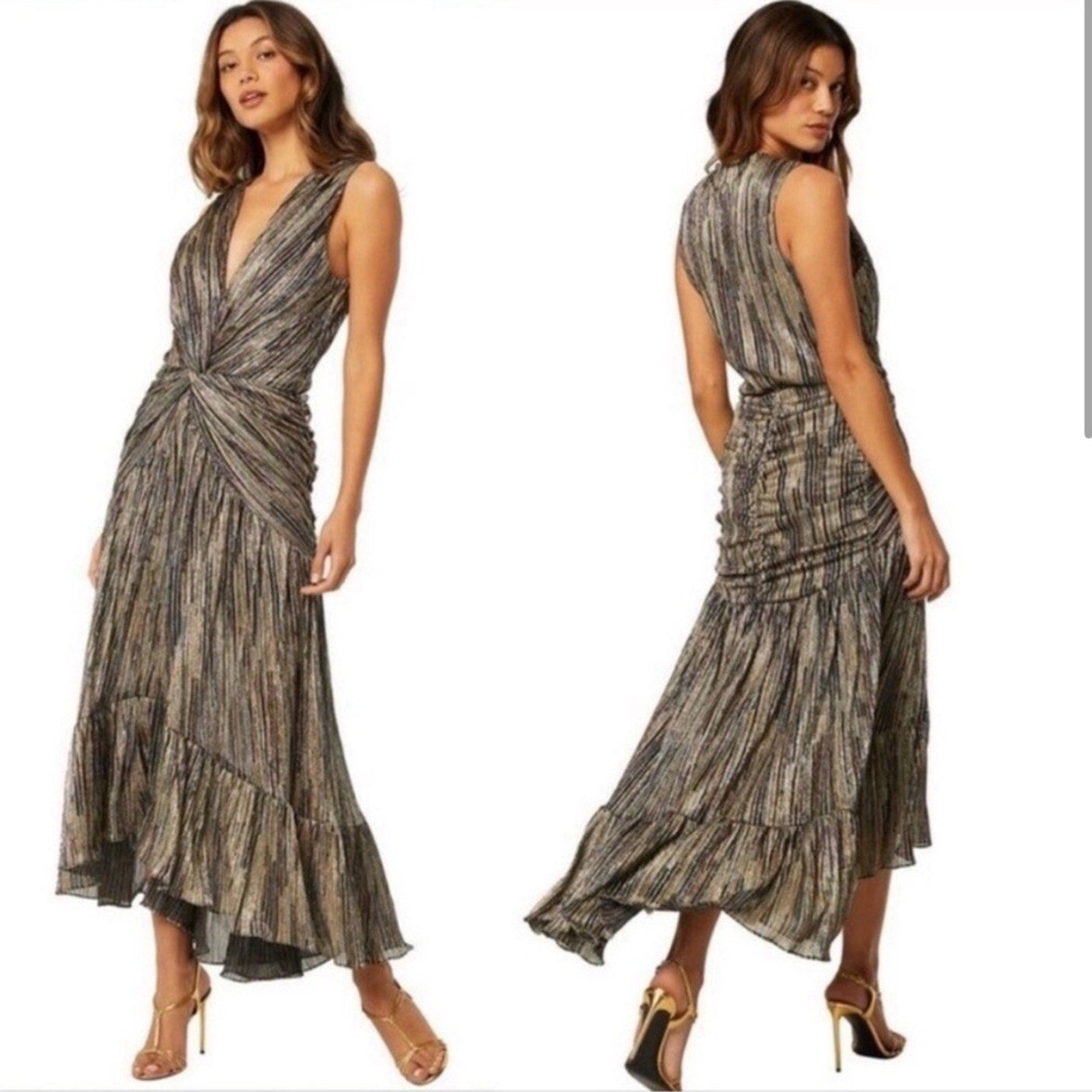 REBECCA TAYLOR Monarch Fleur Cutout Maxi Dress - size XS