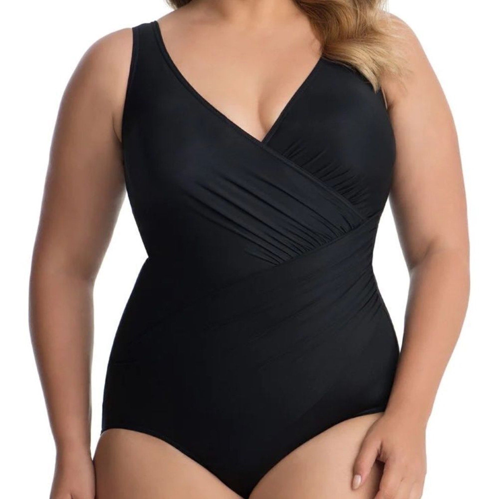 NWT Miraclesuit Oceanus Solid Plus Size Swimsuit - size 16W