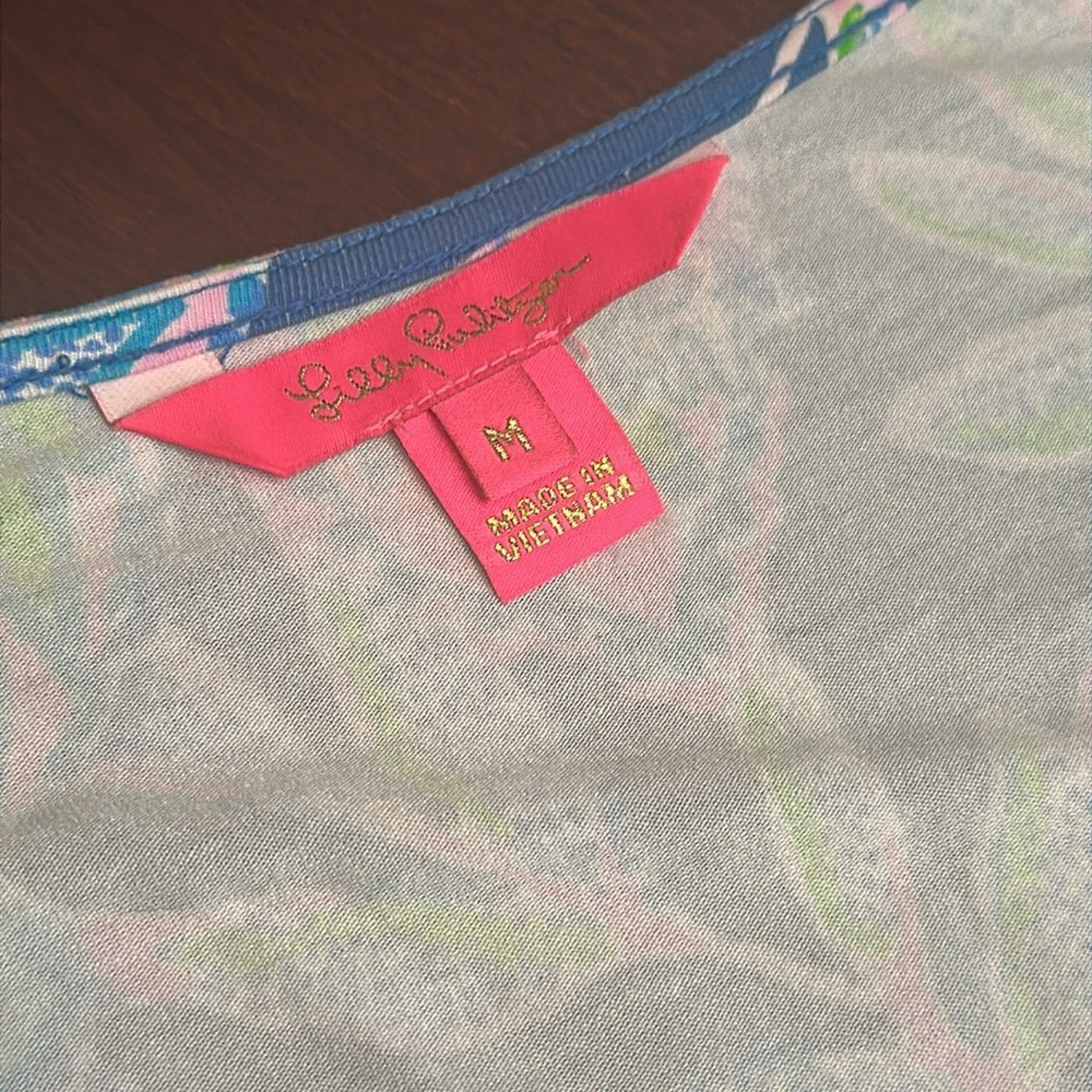 Lilly Pulitzer Kessler Wrap Dress Macaw Blue Tall Me About It - size M