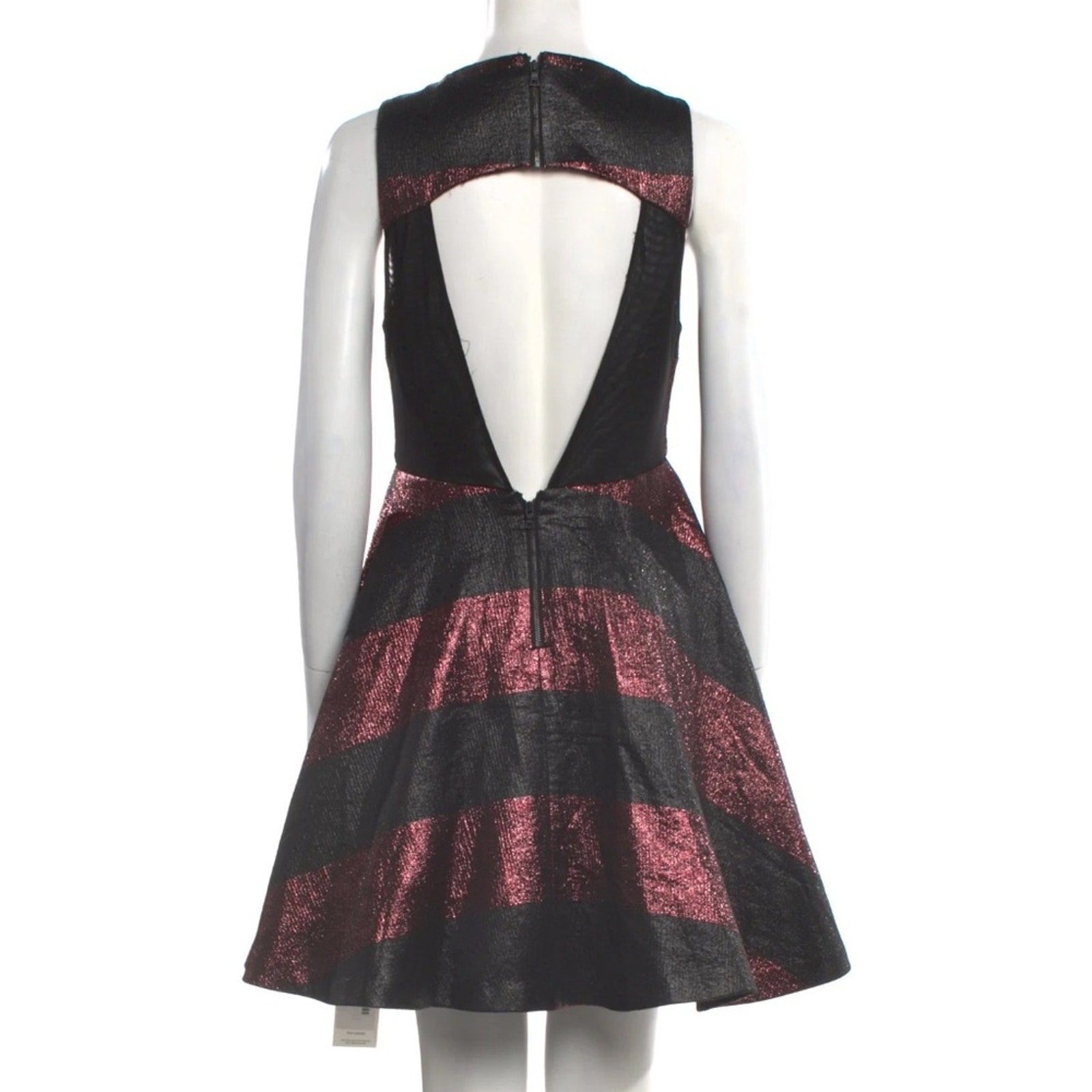 Alice + Olivia Foss Metallic Stripe Dress Size 4