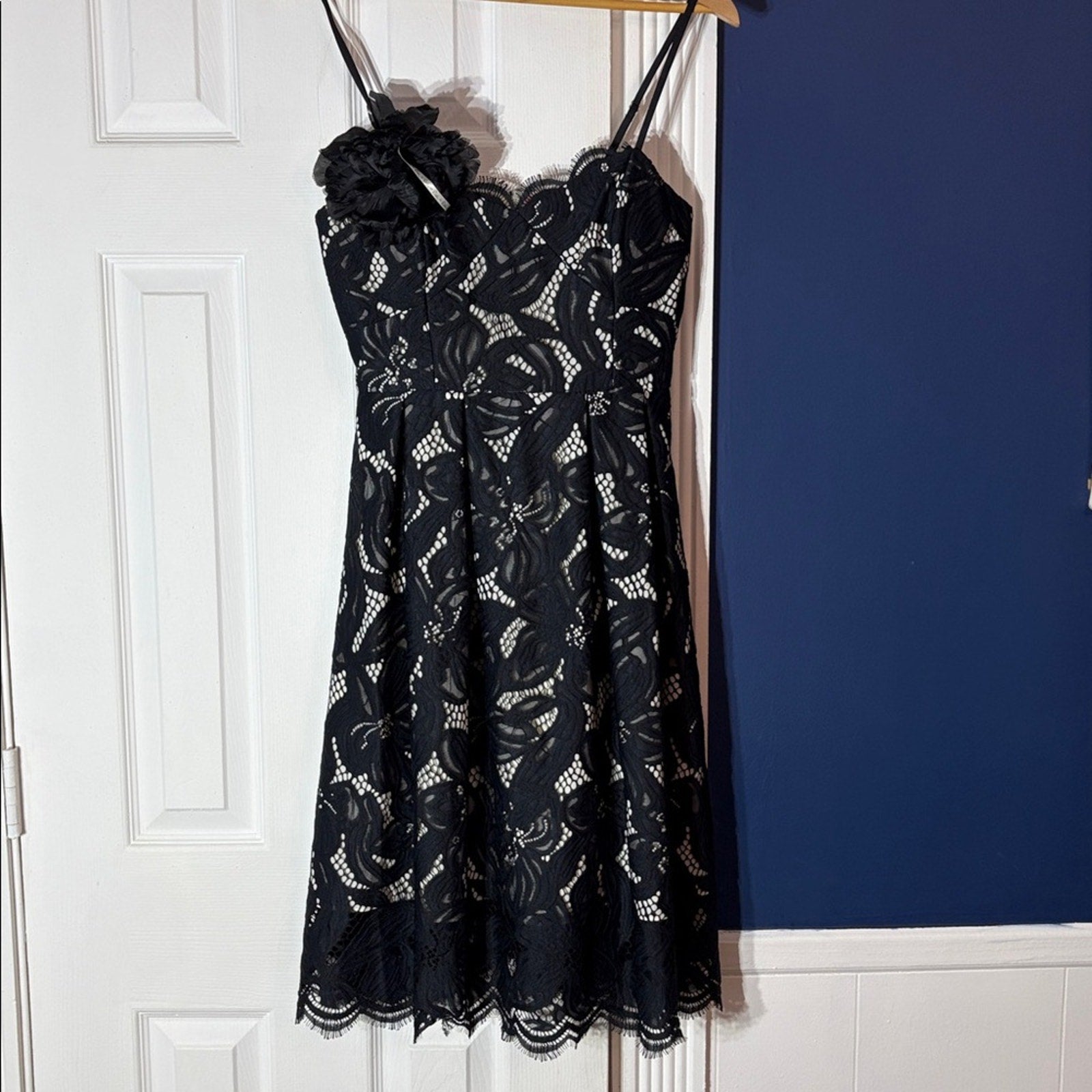 NWT LILLY PULITZER Camella Dress Two Tone Orchid Lace Onyx Black - size 2